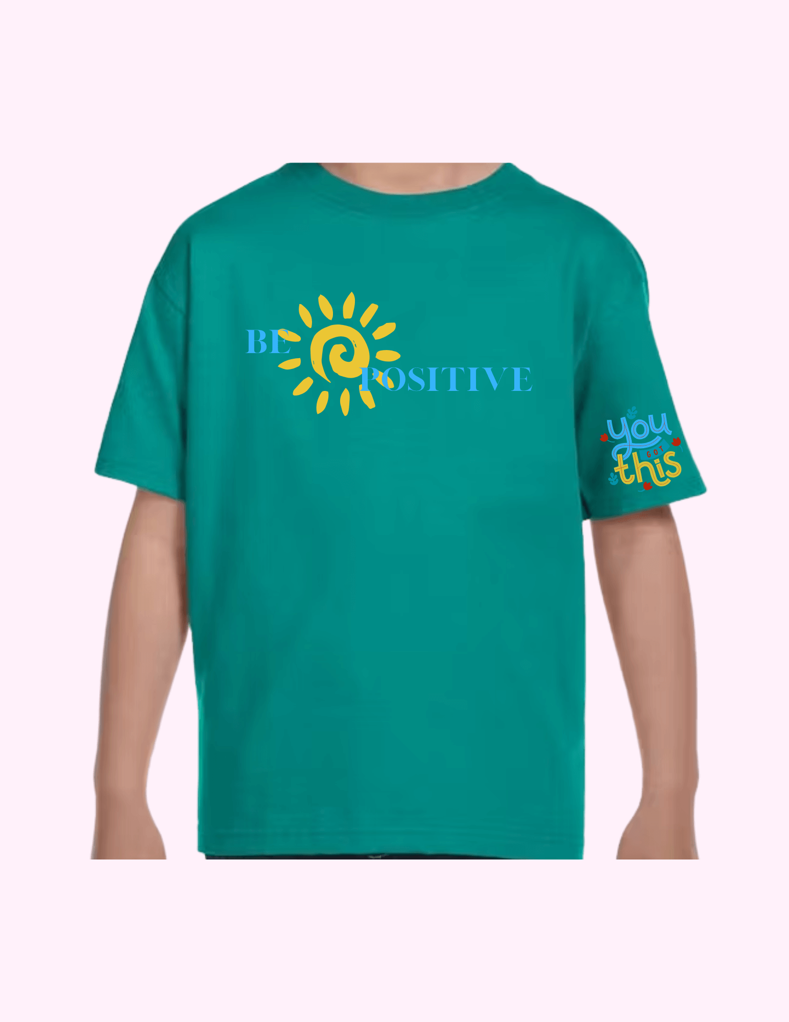 Be Positive - Kids T-Shirt featuring unique artwork, perfect for personal style and expression.