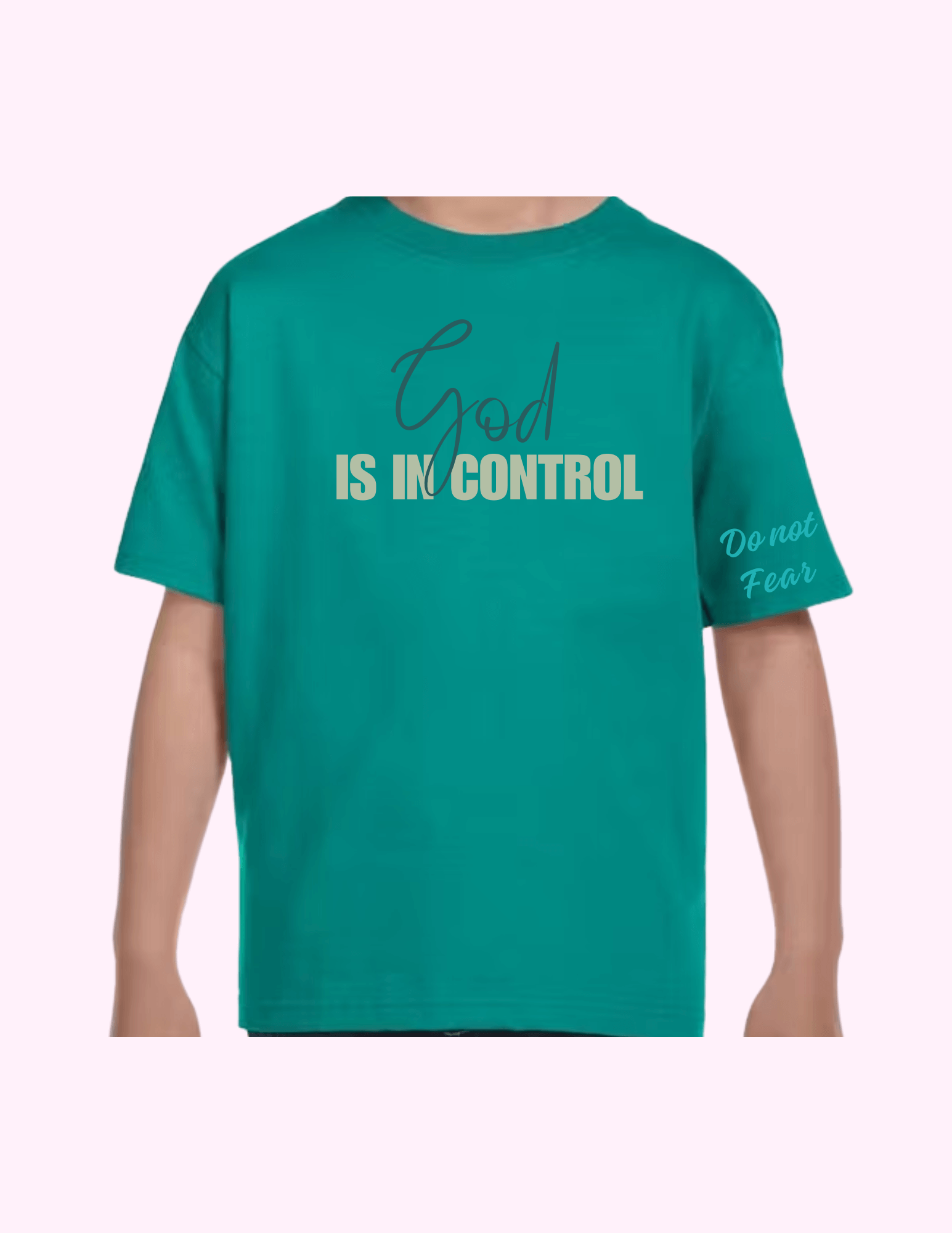 God Is In Control - Kids T-Shirt featuring unique artwork, perfect for personal style and expression.