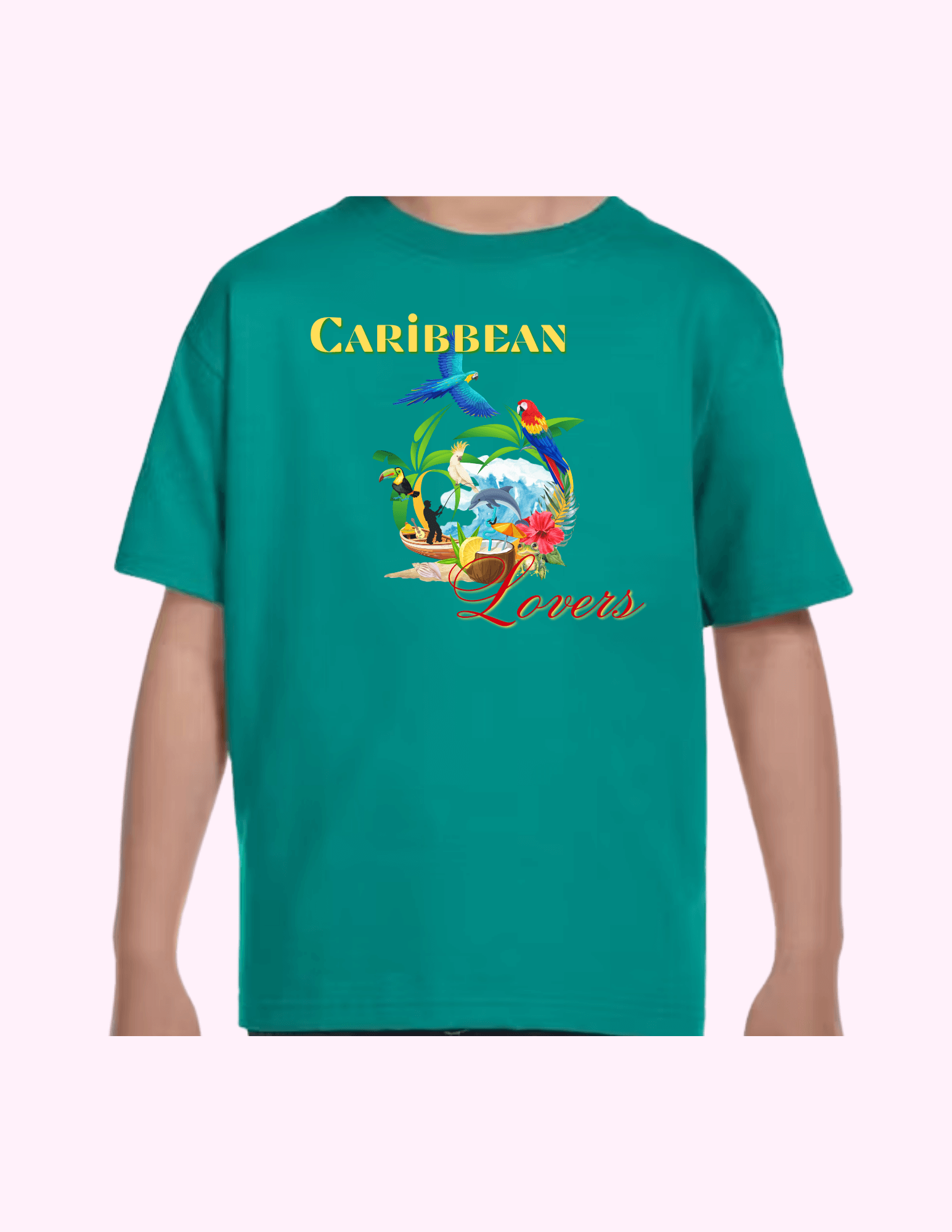 Caribbean Lovers - Kids T-Shirt featuring unique artwork, perfect for personal style and expression.