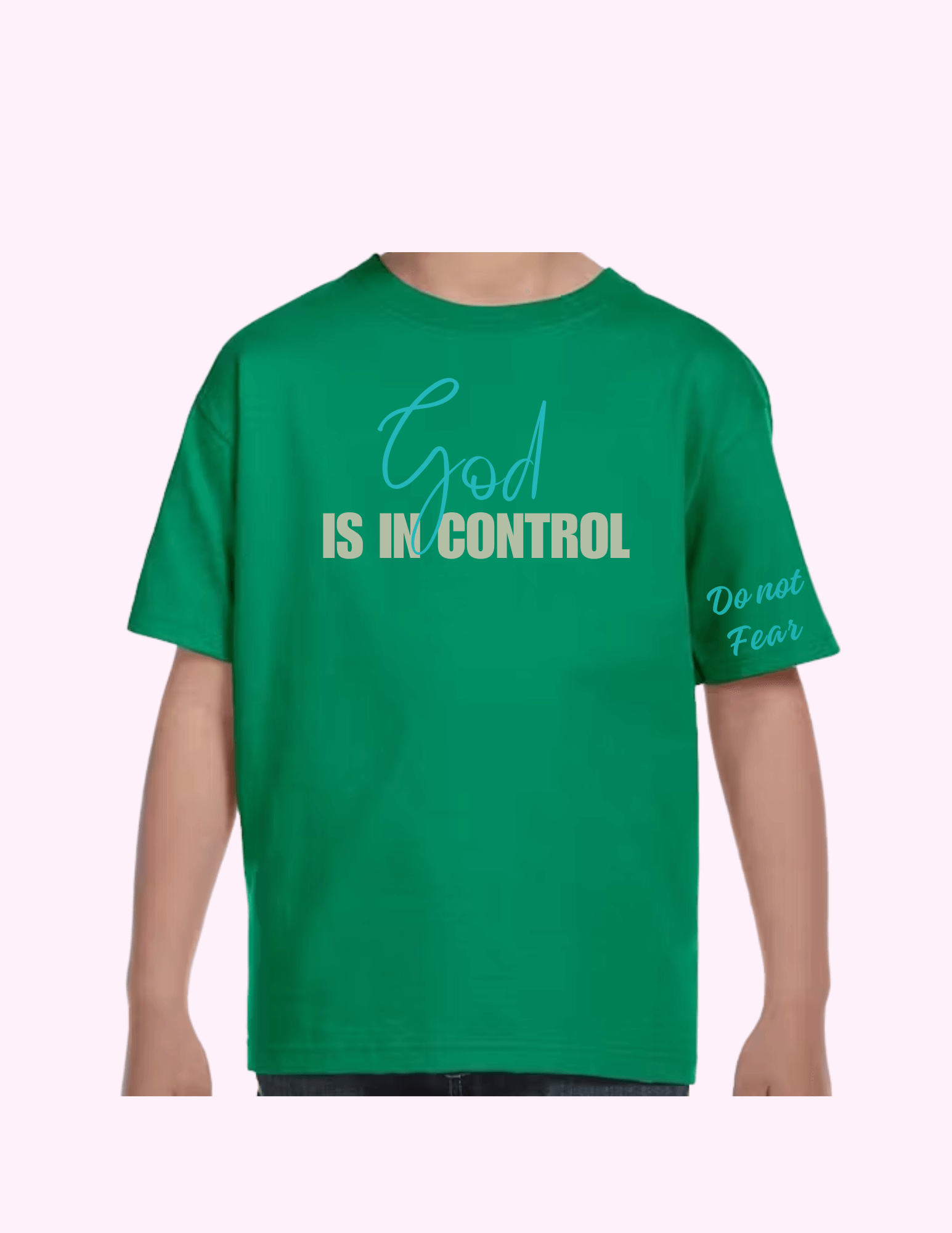 God Is In Control - Kids T-Shirt featuring unique artwork, perfect for personal style and expression.
