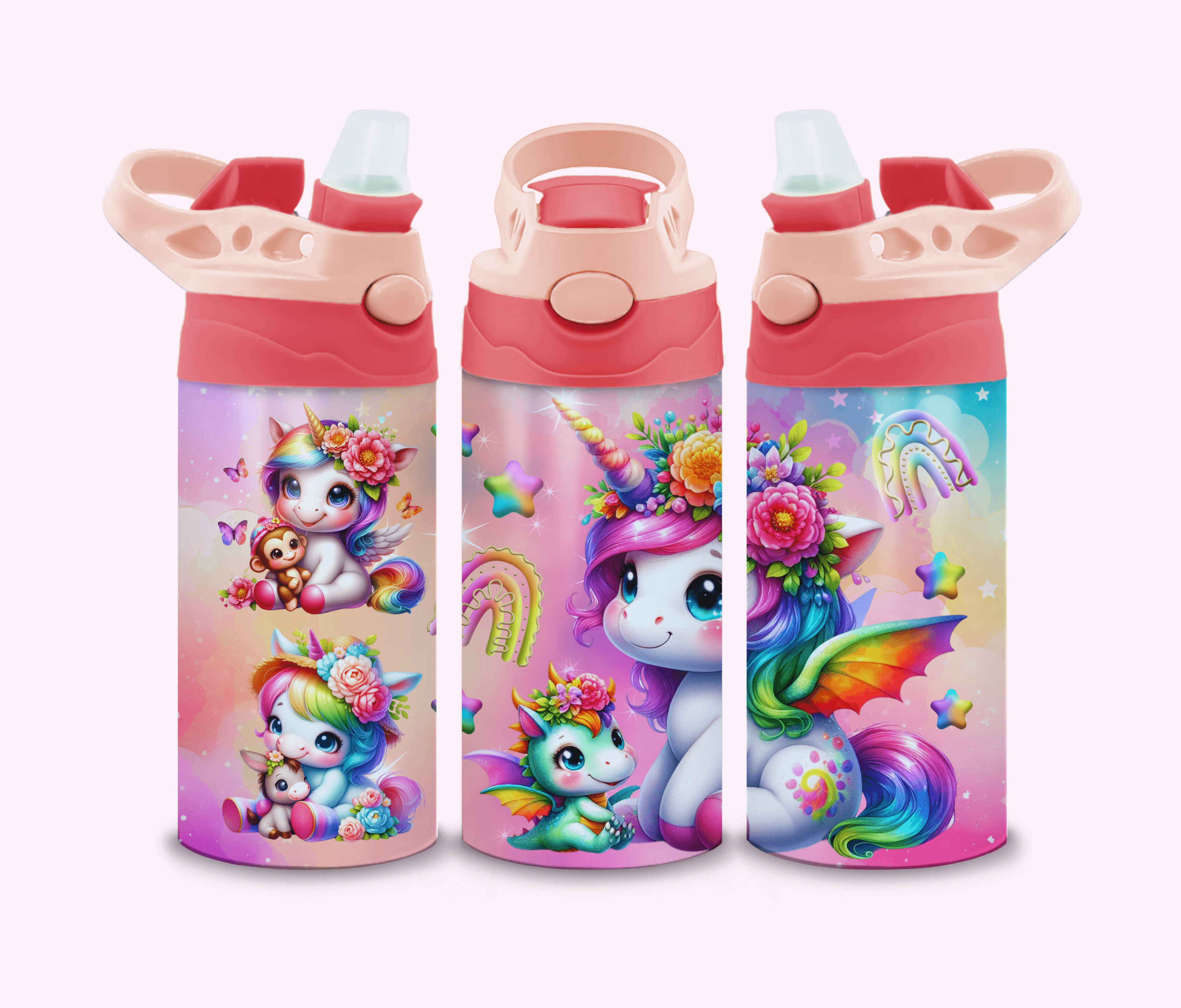 Cute Unicorn - Kids Tumbler featuring unique artwork, perfect for personal style and expression.