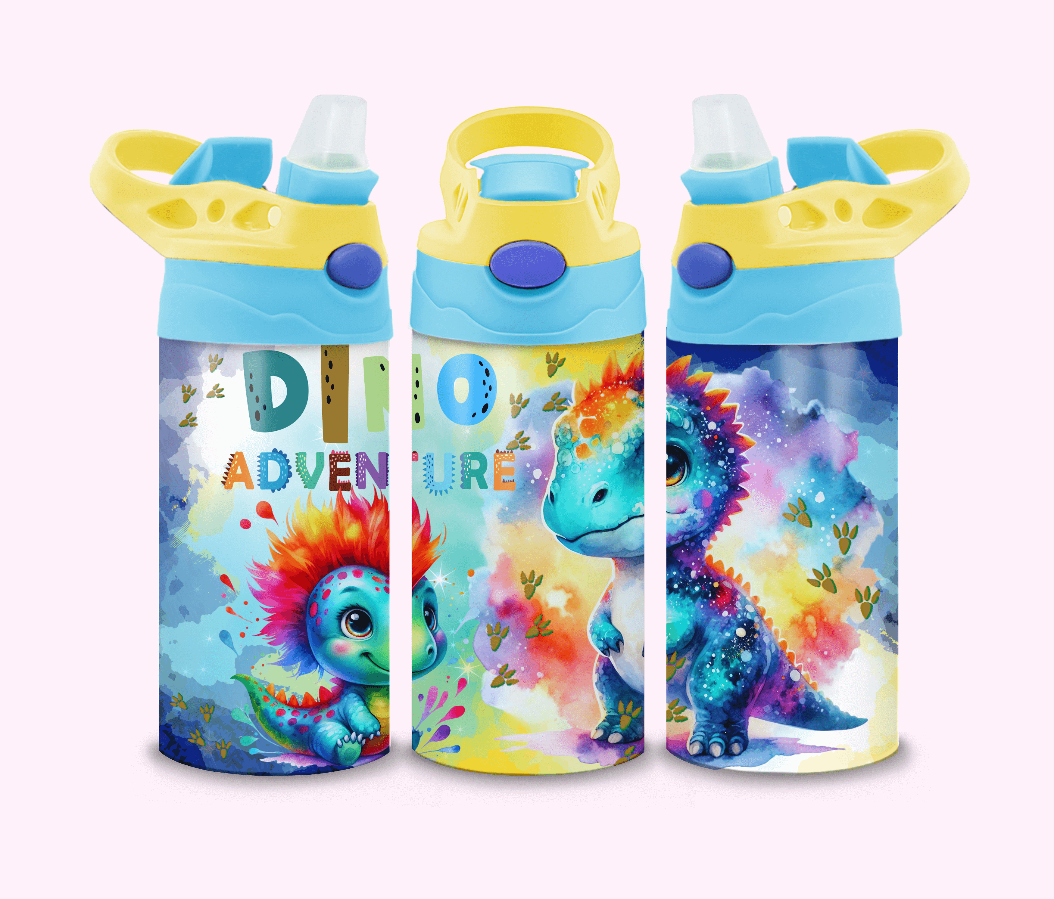 Dino Adventure - Kids Tumbler featuring unique artwork, perfect for personal style and expression.