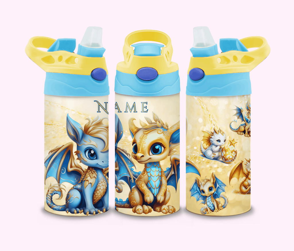 Gold Dragon - Kids Tumbler featuring unique artwork, perfect for personal style and expression.