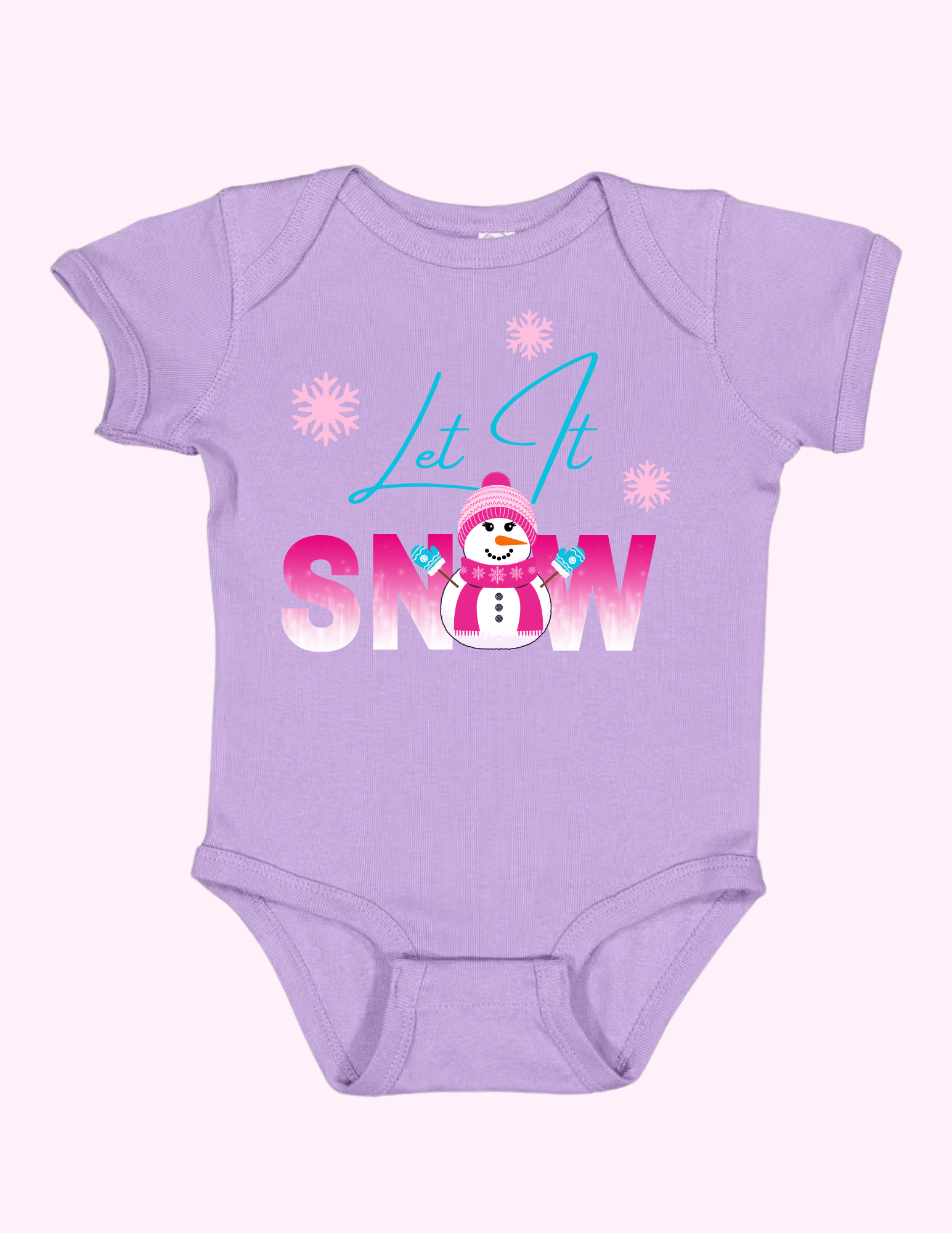 Let It Snow - Pink (Infant) featuring unique artwork, perfect for personal style and expression.