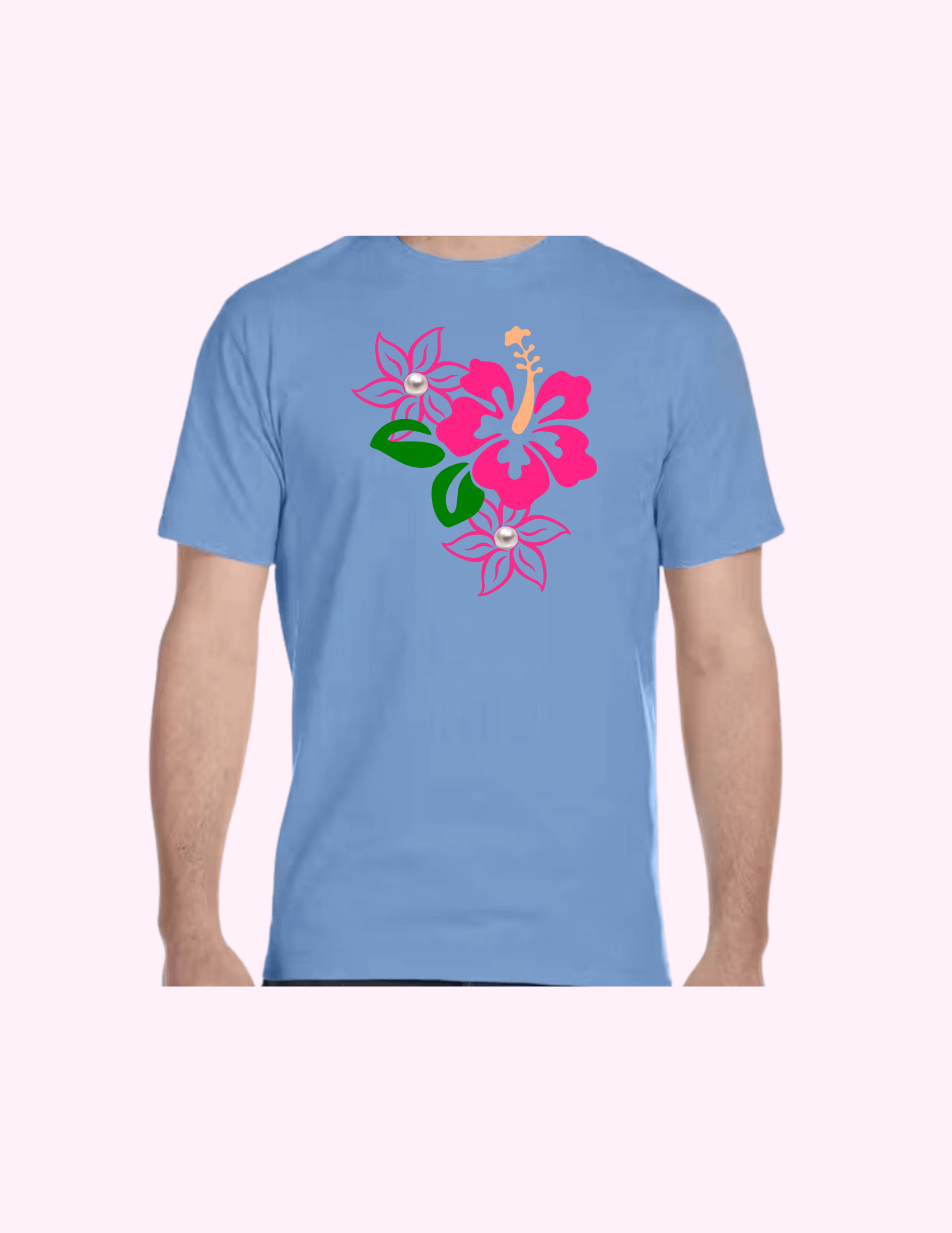 Caribbean Flower - Adult T-Shirt featuring unique artwork, perfect for personal style and expression.