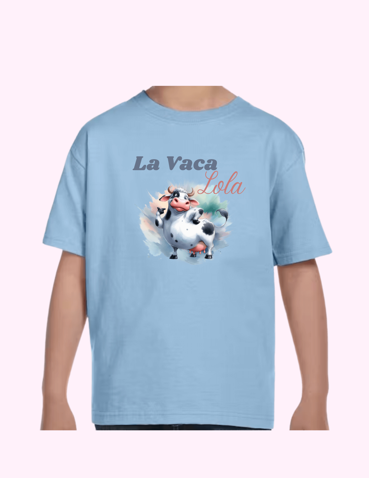 La Vaca Lola - Kids T-Shirt featuring unique artwork, perfect for personal style and expression.