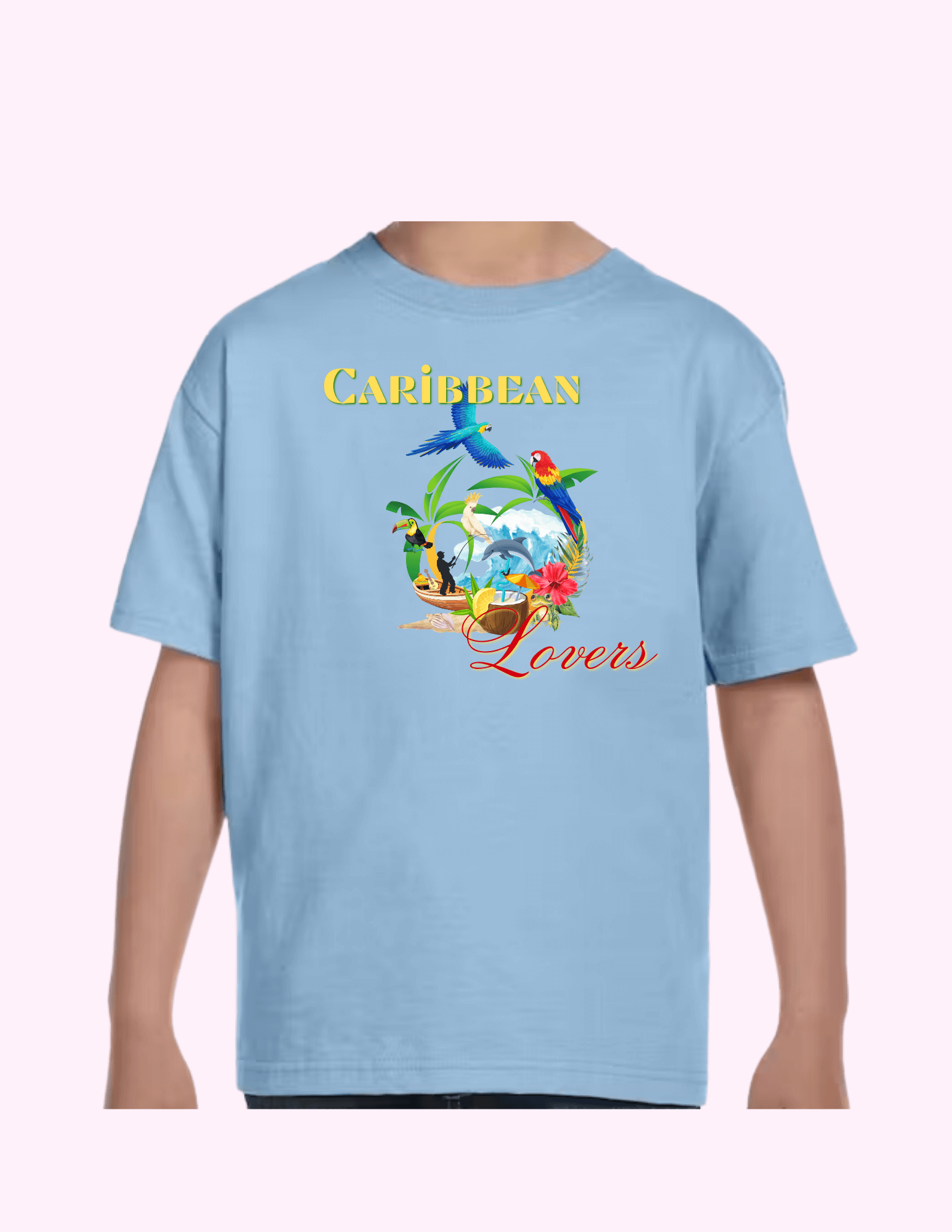 Caribbean Lovers - Kids T-Shirt featuring unique artwork, perfect for personal style and expression.