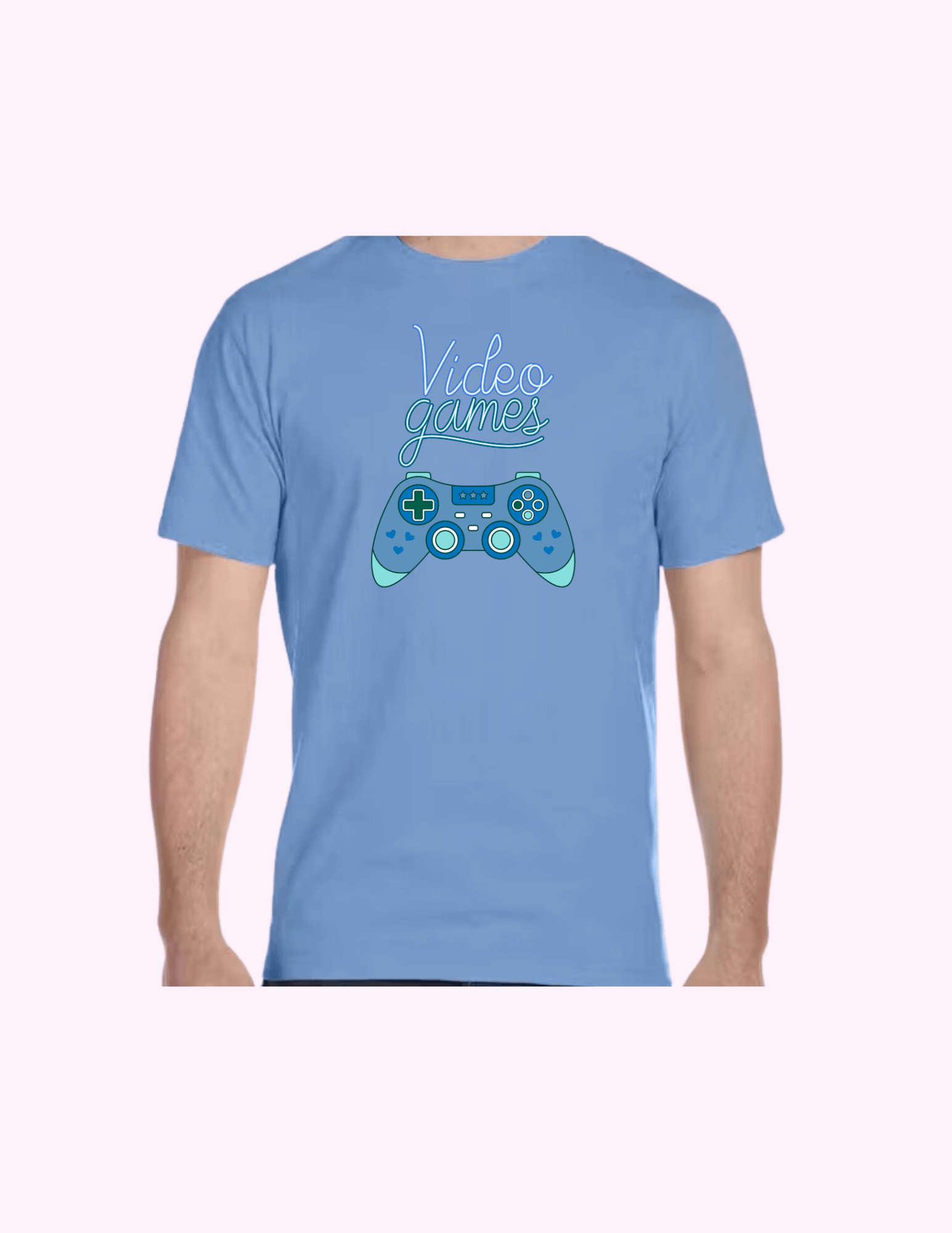 Video Game (Blue) - Adult T-Shirt featuring unique artwork, perfect for personal style and expression.