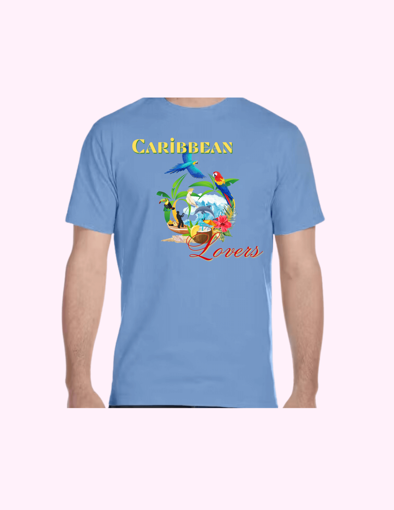 Caribbean Lovers - Adult T-Shirt featuring unique artwork, perfect for personal style and expression.