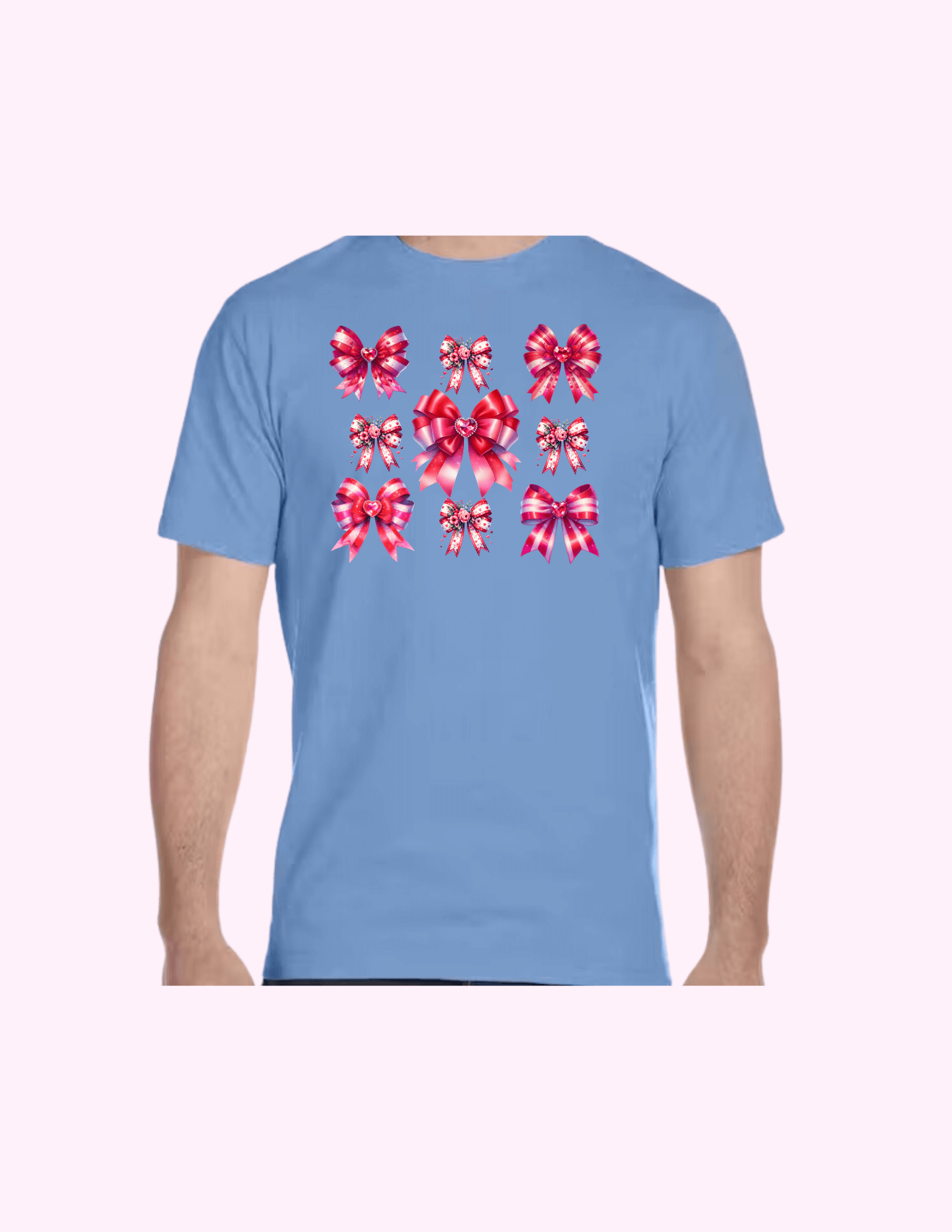 Red Bows - Adult T-Shirt featuring unique artwork, perfect for personal style and expression.
