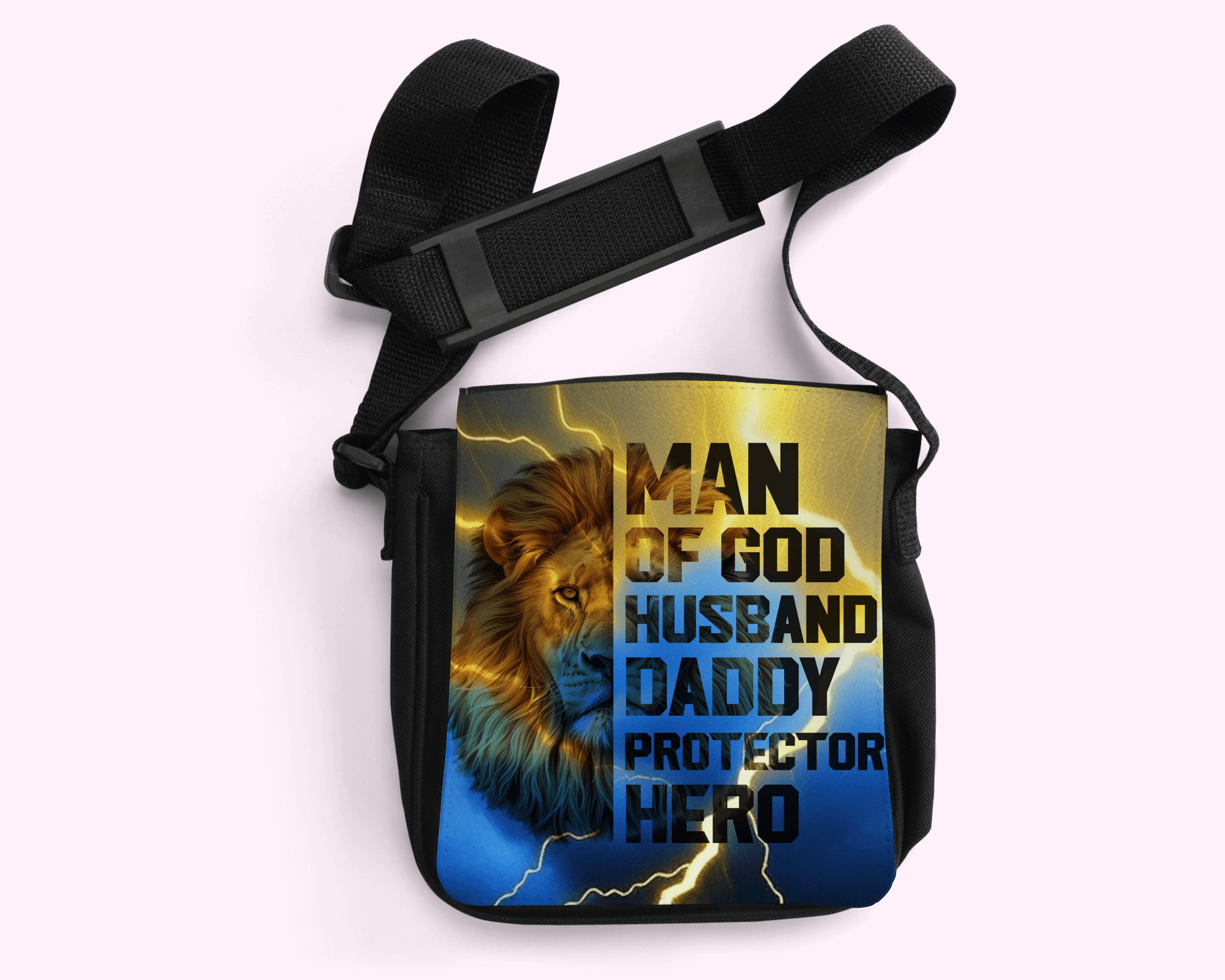 Lion - Crossbody Small Bag featuring unique artwork, perfect for personal style and expression.