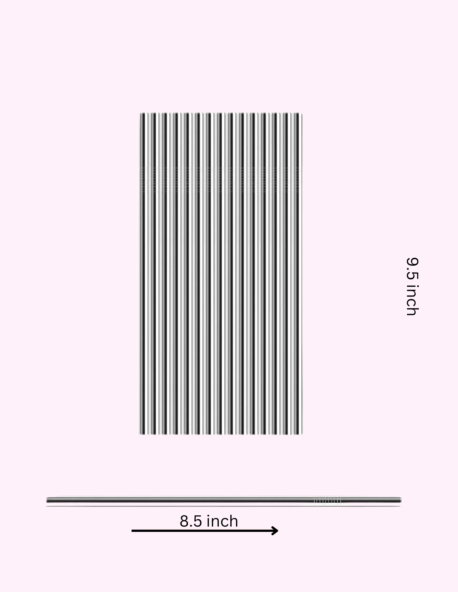 Metal Straw Curve And Straight With Cleaner Brush featuring unique artwork, perfect for personal style and expression.