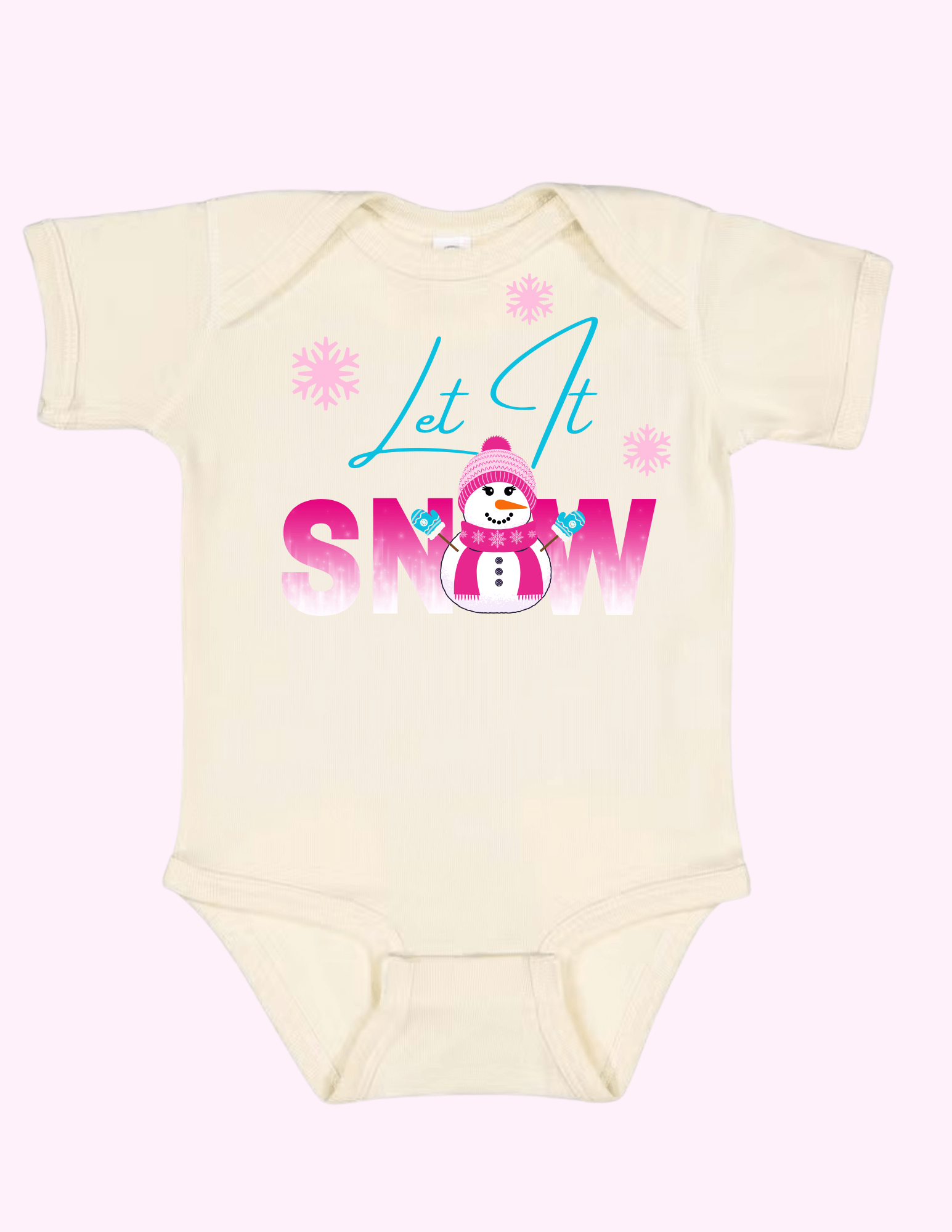 Let It Snow - Pink (Infant) featuring unique artwork, perfect for personal style and expression.