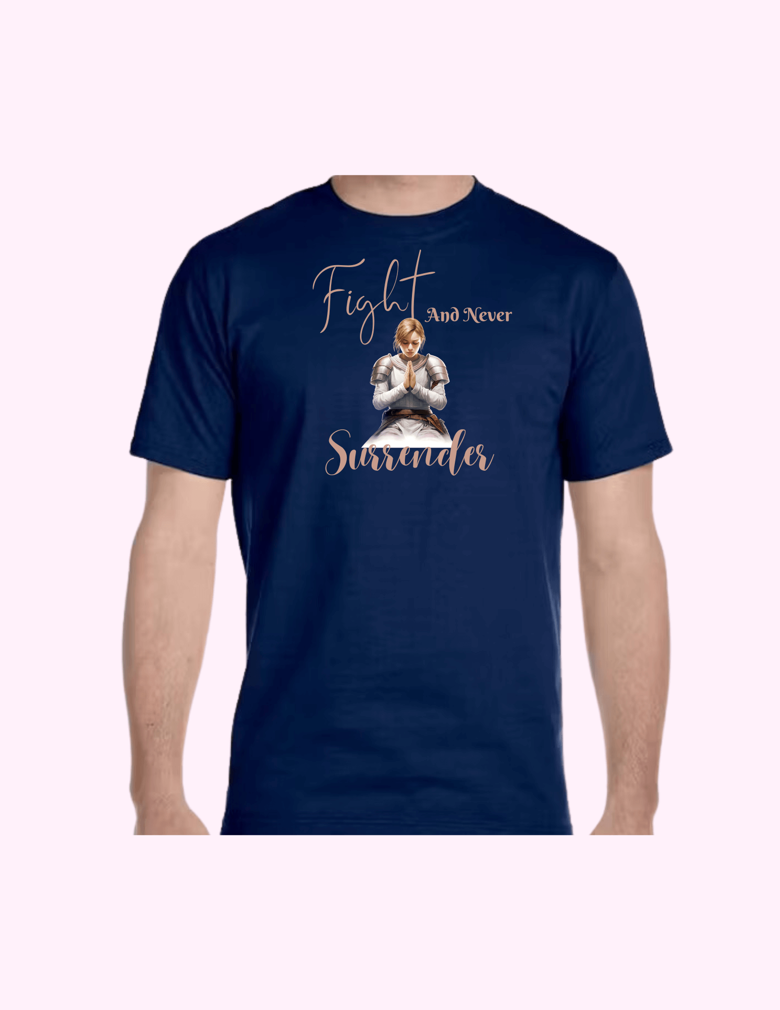 Fight And Never Surrender (Woman) - Adult T-Shirt featuring unique artwork, perfect for personal style and expression.