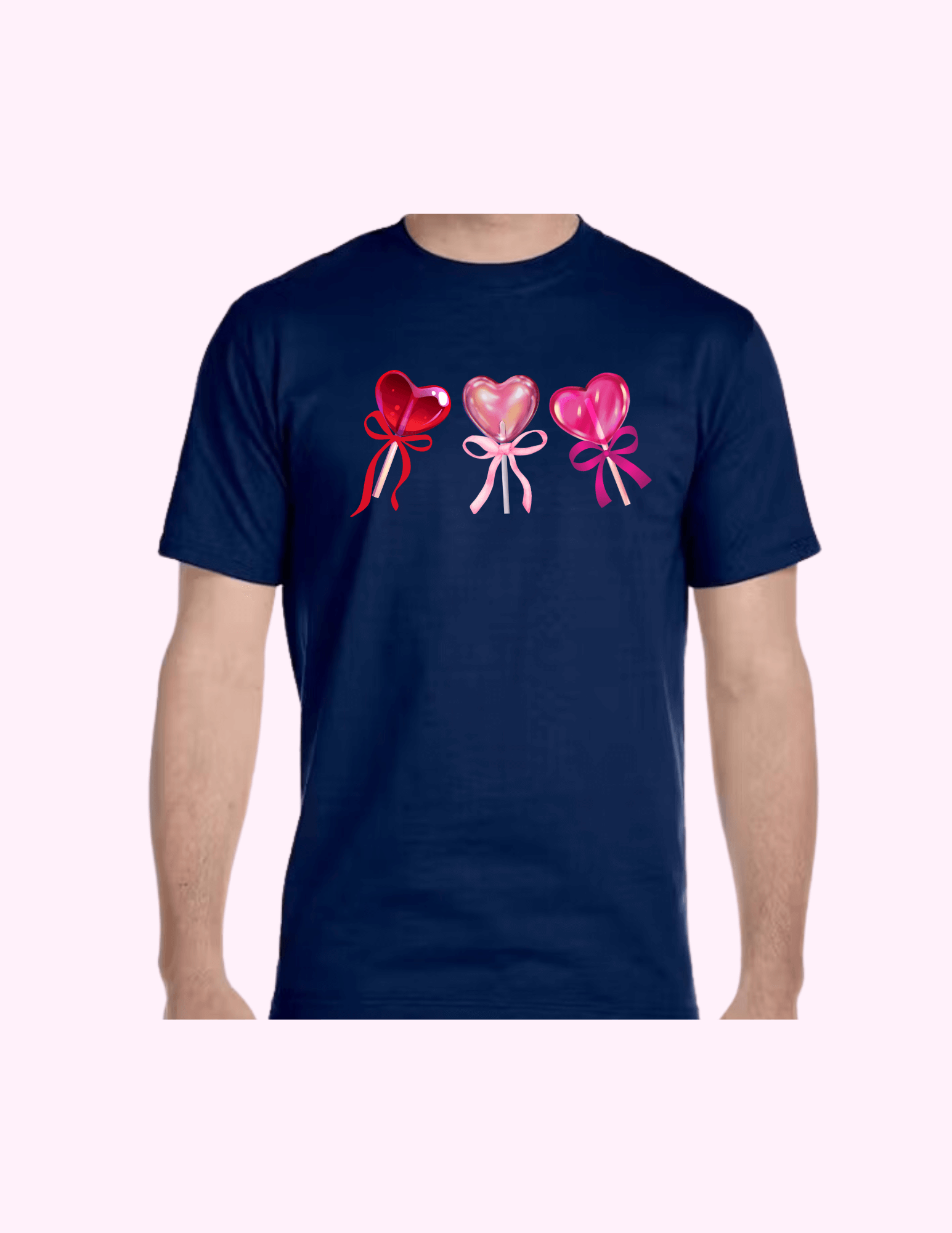 Lollypop Hearts - Adult T-Shirt featuring unique artwork, perfect for personal style and expression.