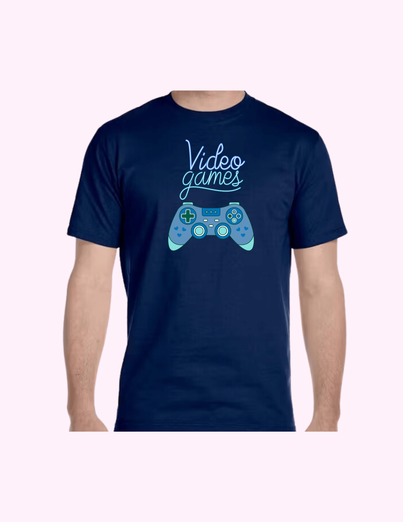 Video Game (Blue) - Adult T-Shirt featuring unique artwork, perfect for personal style and expression.