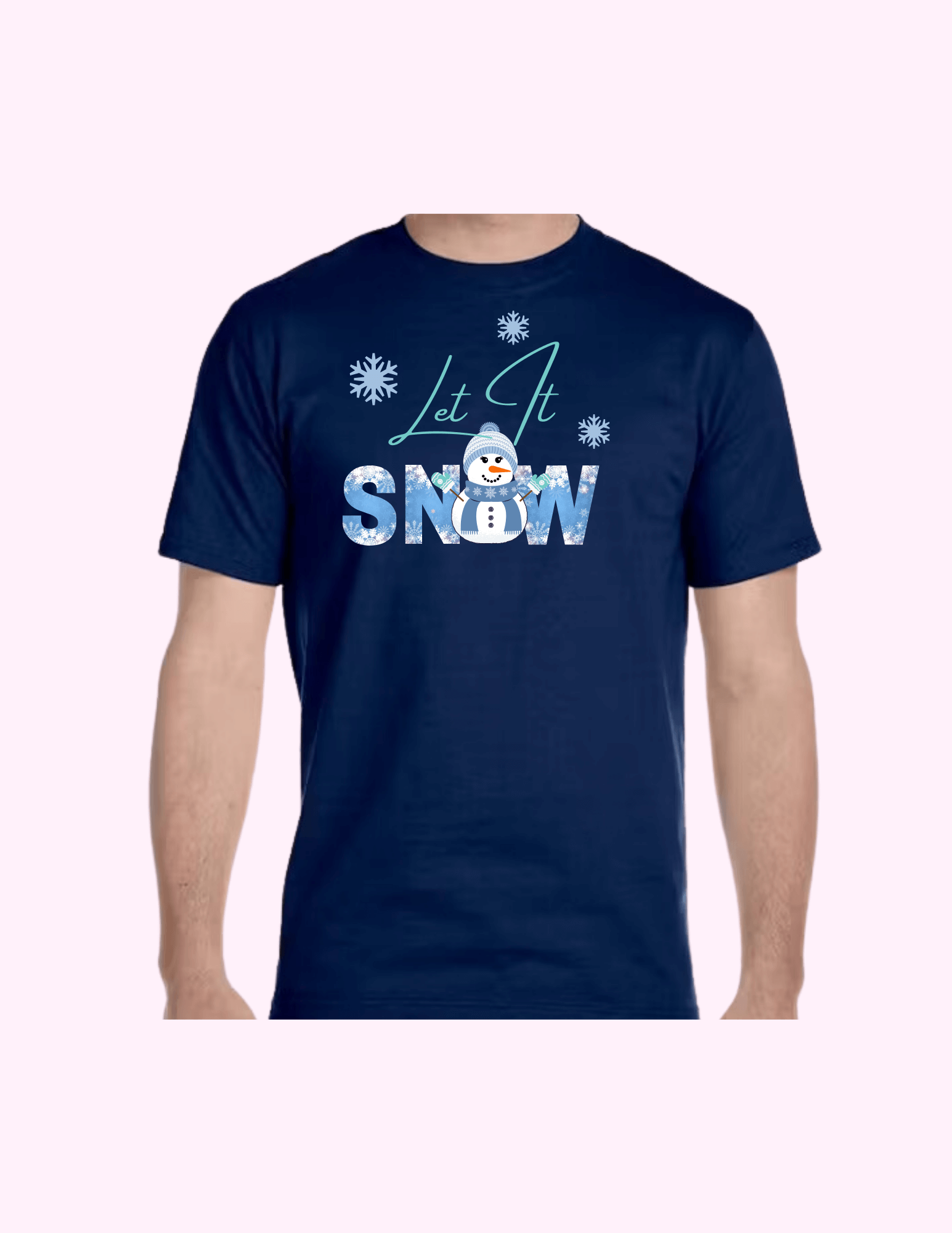 Let It Snow (Blue) - Adult T-Shirt featuring unique artwork, perfect for personal style and expression.