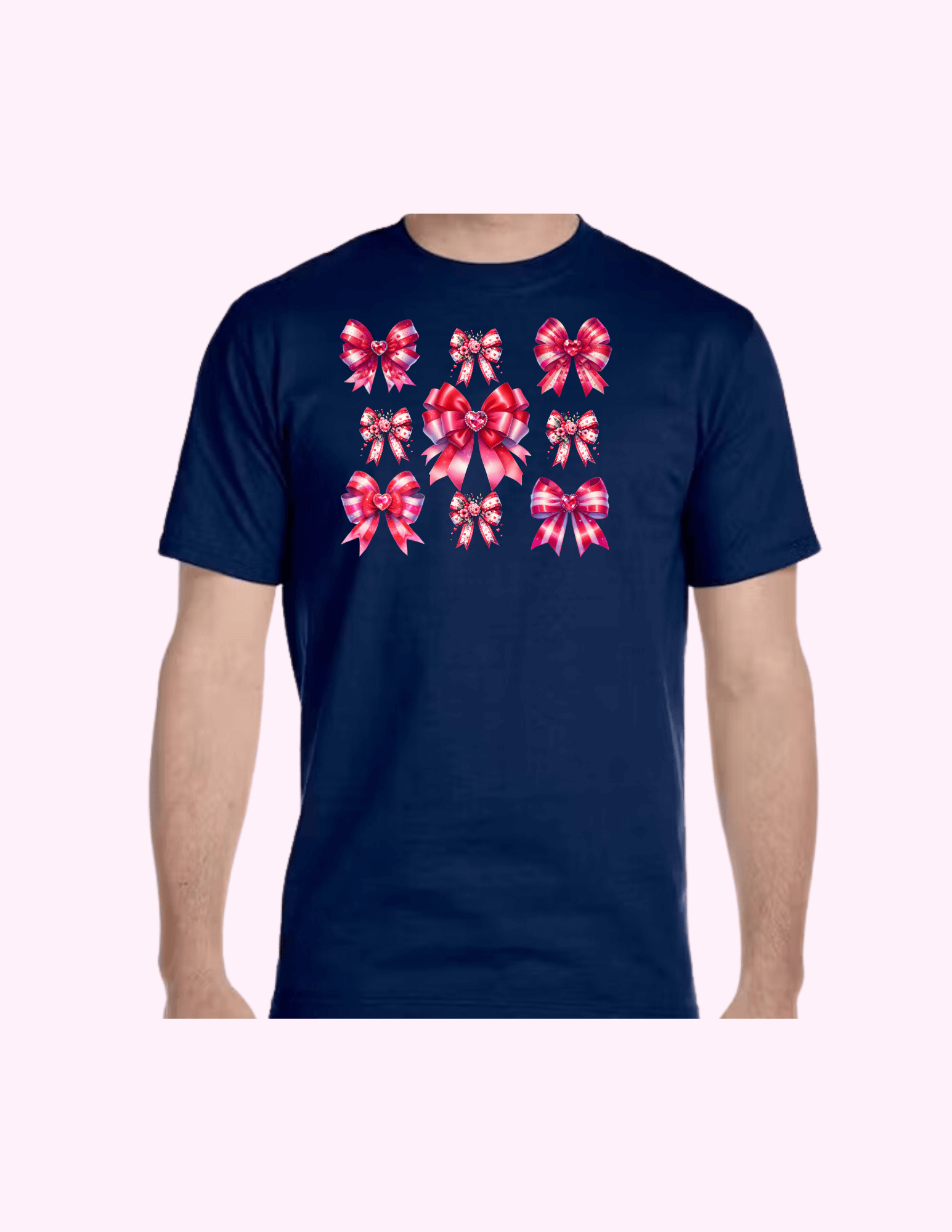 Red Bows - Adult T-Shirt featuring unique artwork, perfect for personal style and expression.