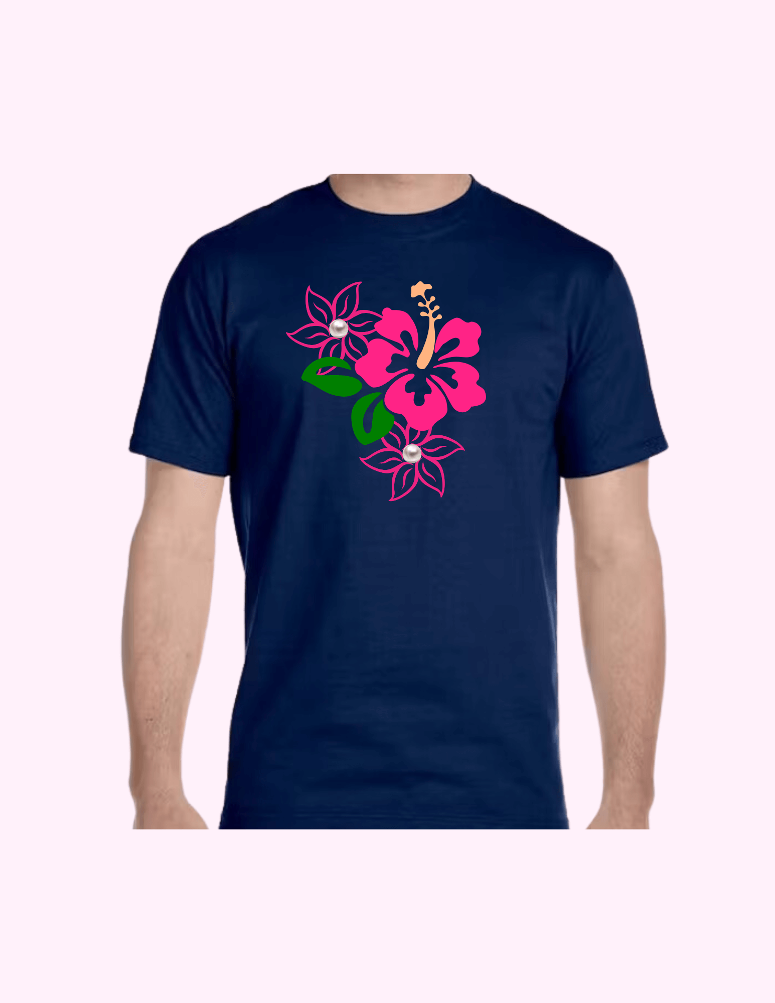 Caribbean Flower - Adult T-Shirt featuring unique artwork, perfect for personal style and expression.
