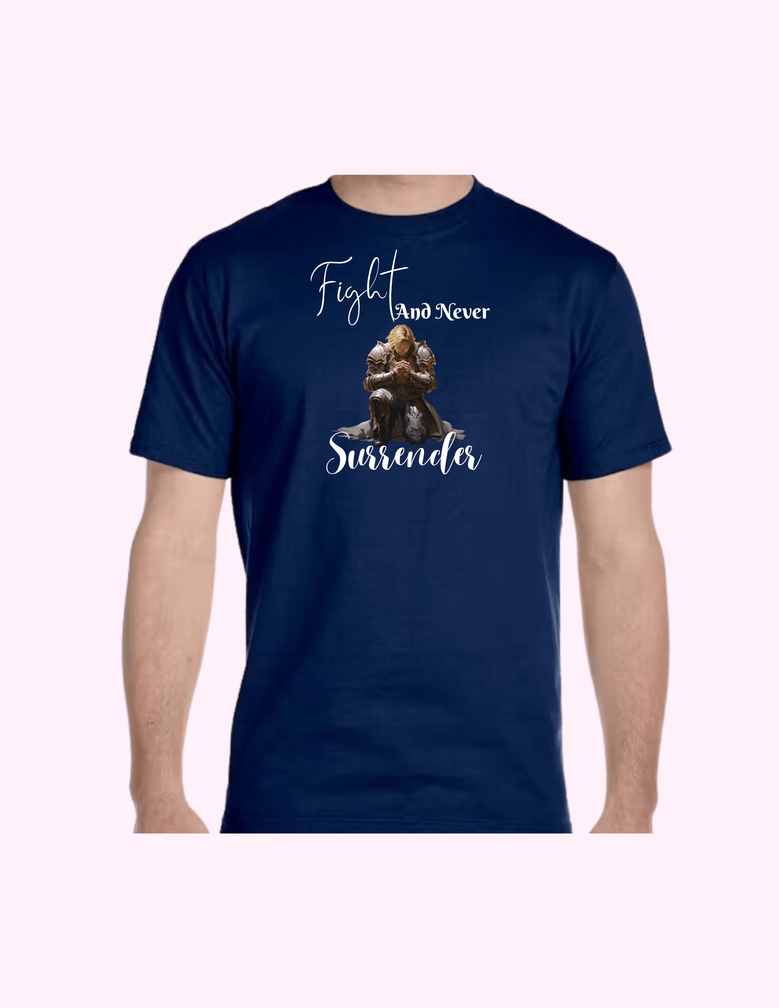 Fight And Never Surrender (Man) - Adult T-Shirt featuring unique artwork, perfect for personal style and expression.