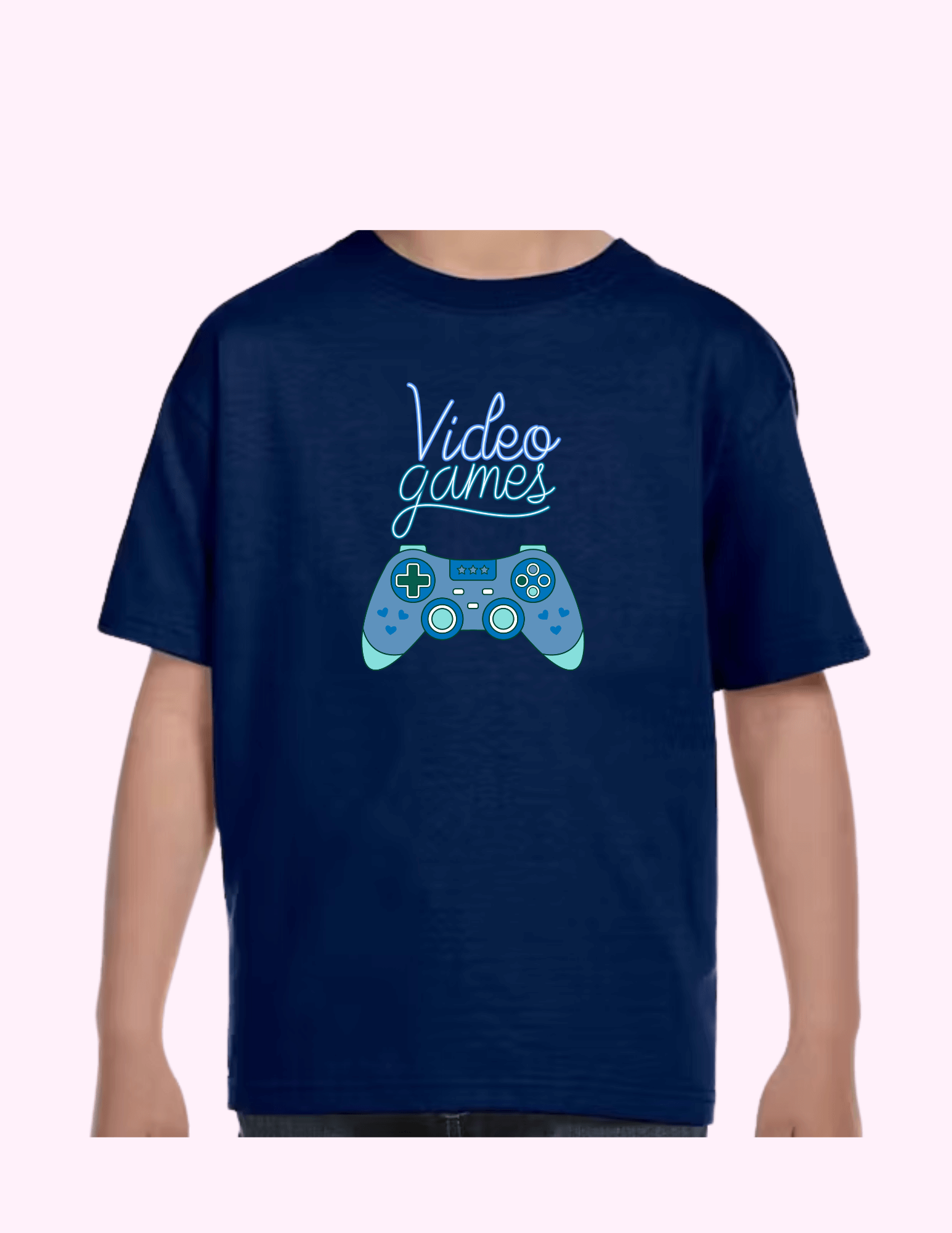 Video Games (Blue) - Kids T-Shirt featuring unique artwork, perfect for personal style and expression.