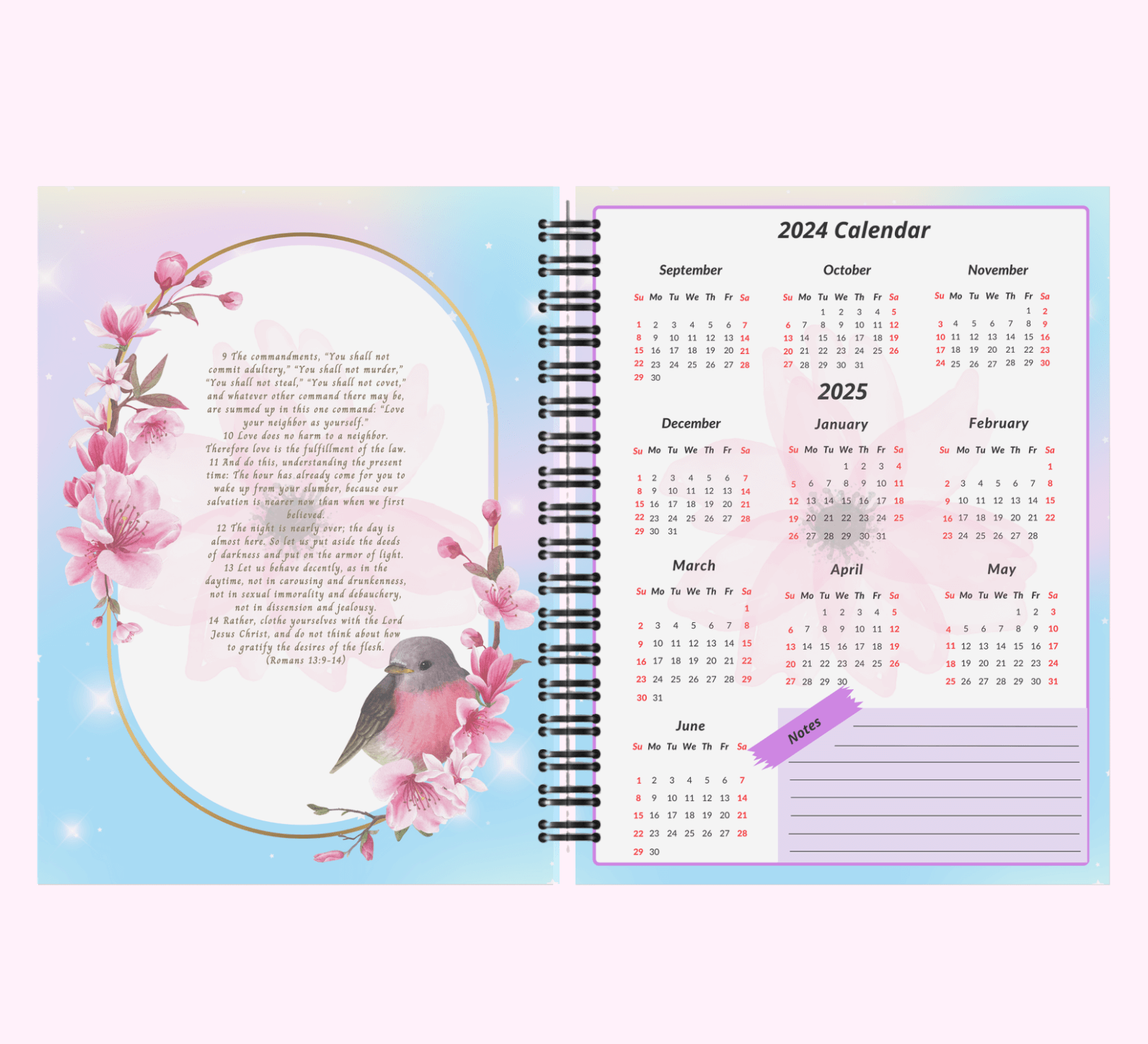 Spring - Journal (Notebook) With Bible Text featuring unique artwork, perfect for personal style and expression.