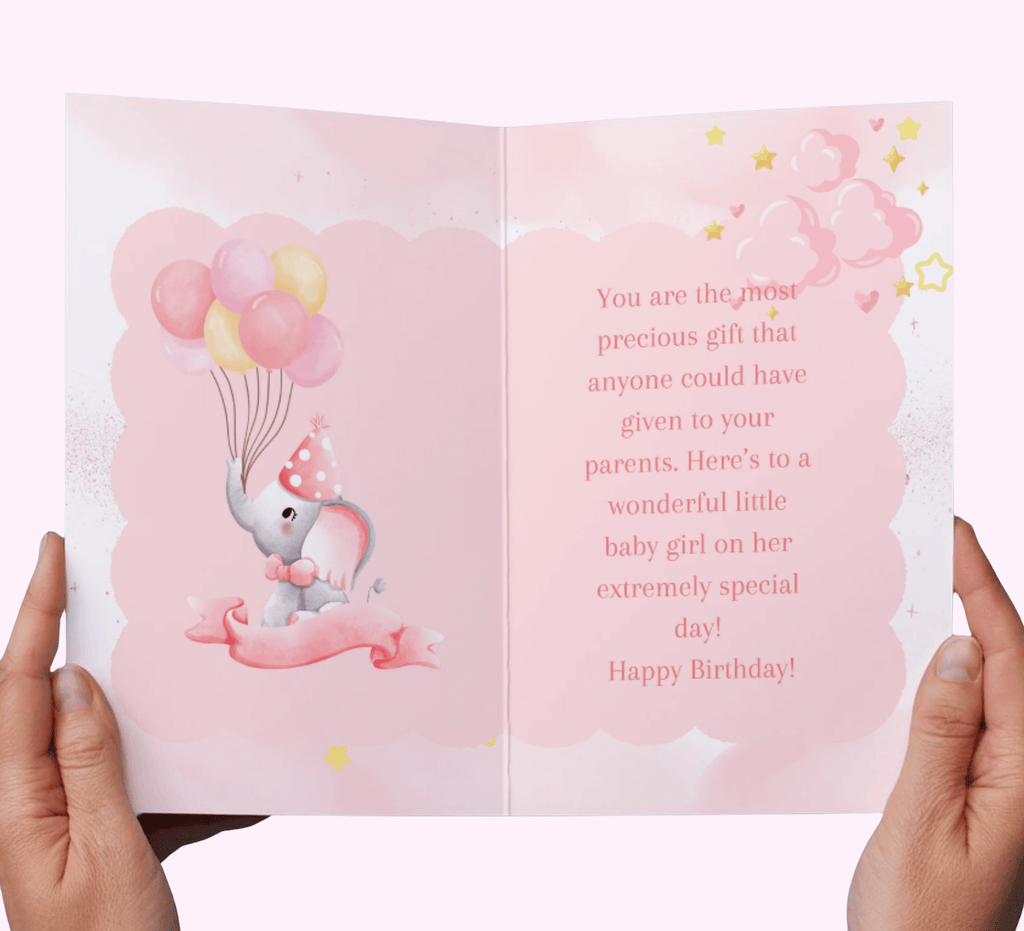 1St Birthday Baby Girl Greeting Cards #3 designed for various occasions, featuring unique artwork and messages.