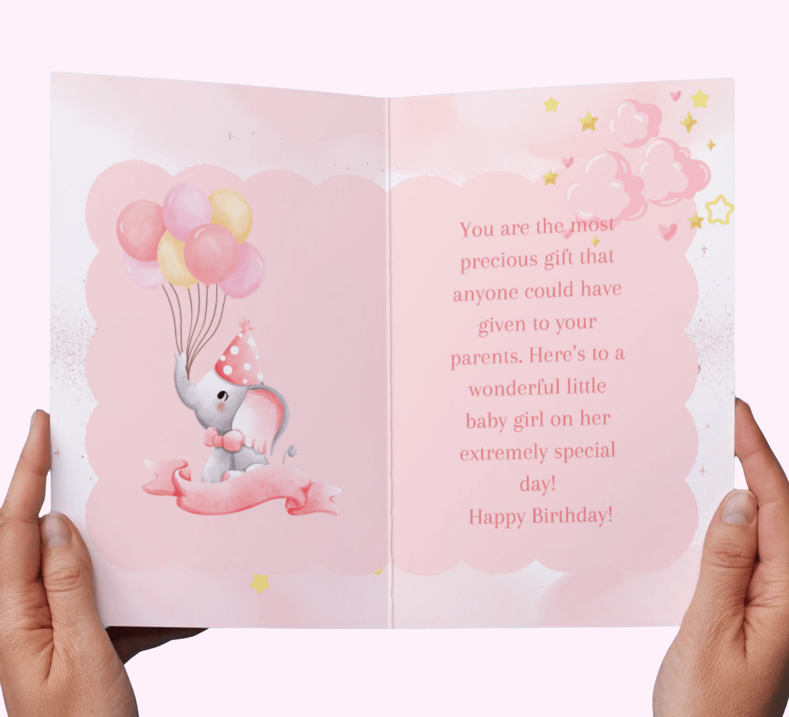 1St Birthday Baby Girl Greeting Cards #3 designed for various occasions, featuring unique artwork and messages.