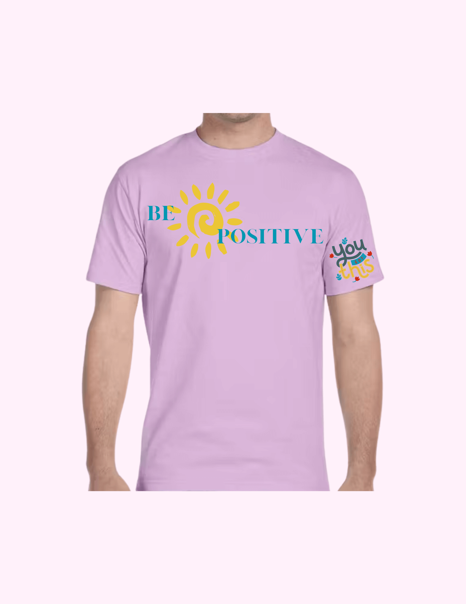 Be Positive - Adult T-Shirt featuring unique artwork, perfect for personal style and expression.