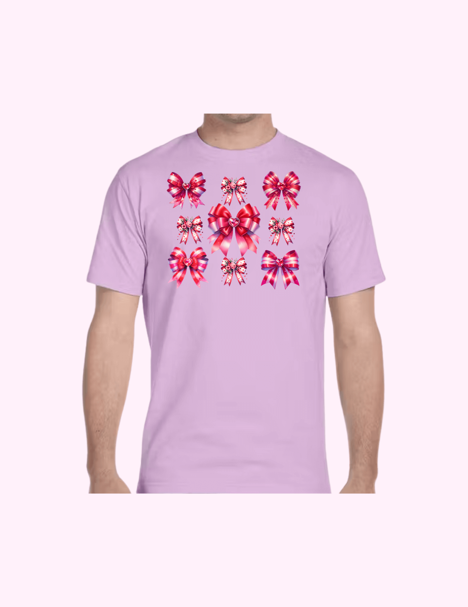 Red Bows - Adult T-Shirt featuring unique artwork, perfect for personal style and expression.