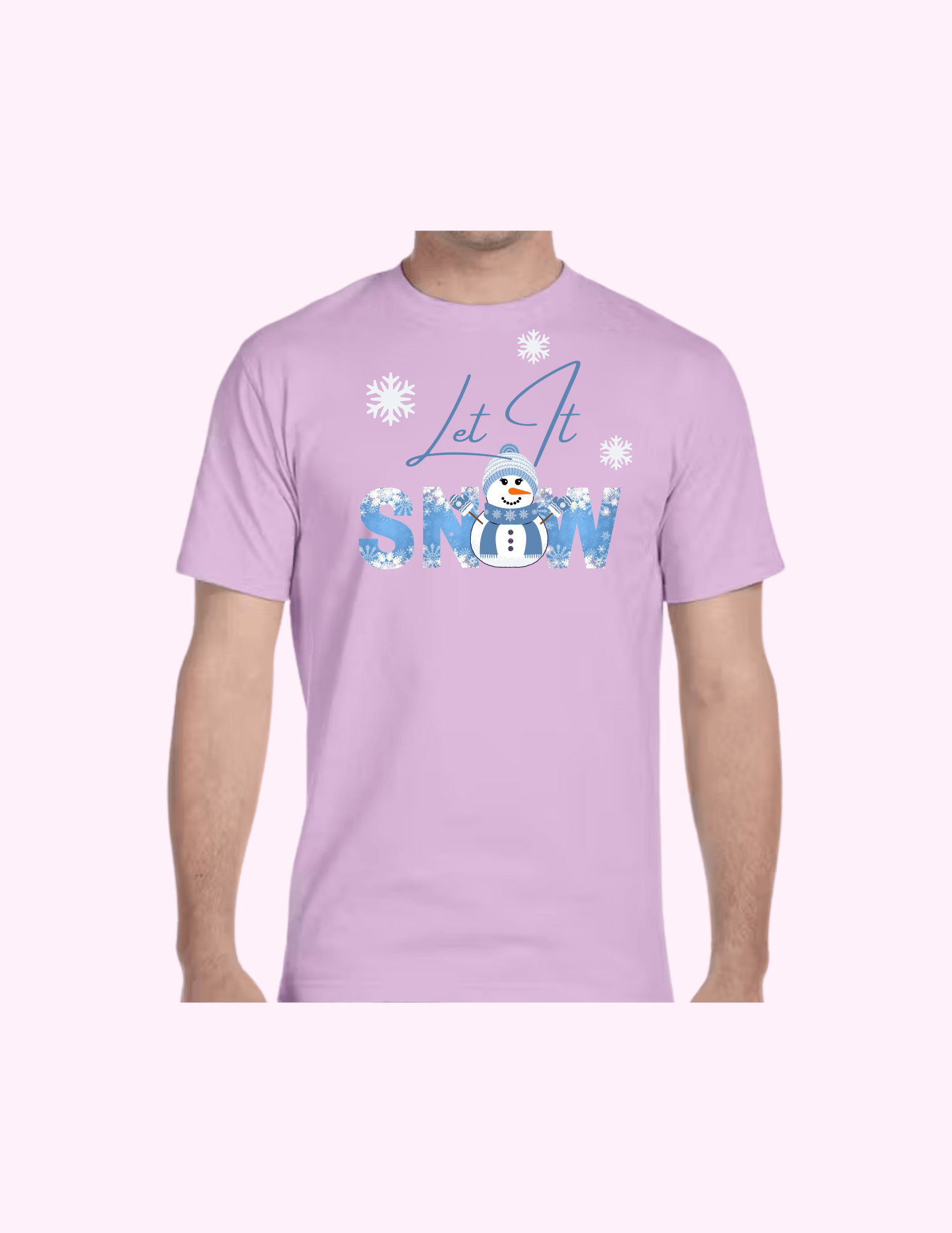 Let It Snow (Blue) - Adult T-Shirt featuring unique artwork, perfect for personal style and expression.