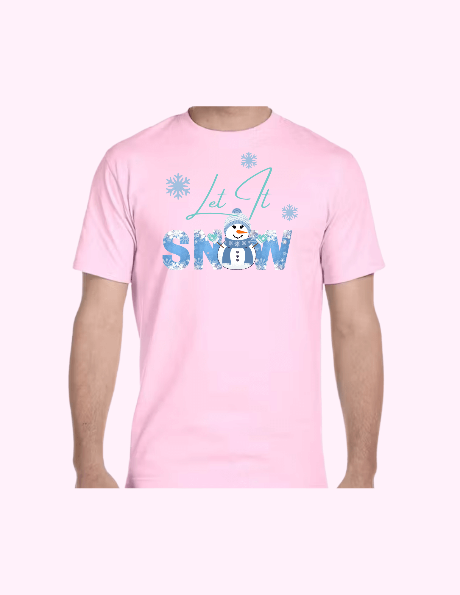 Let It Snow (Blue) - Adult T-Shirt featuring unique artwork, perfect for personal style and expression.
