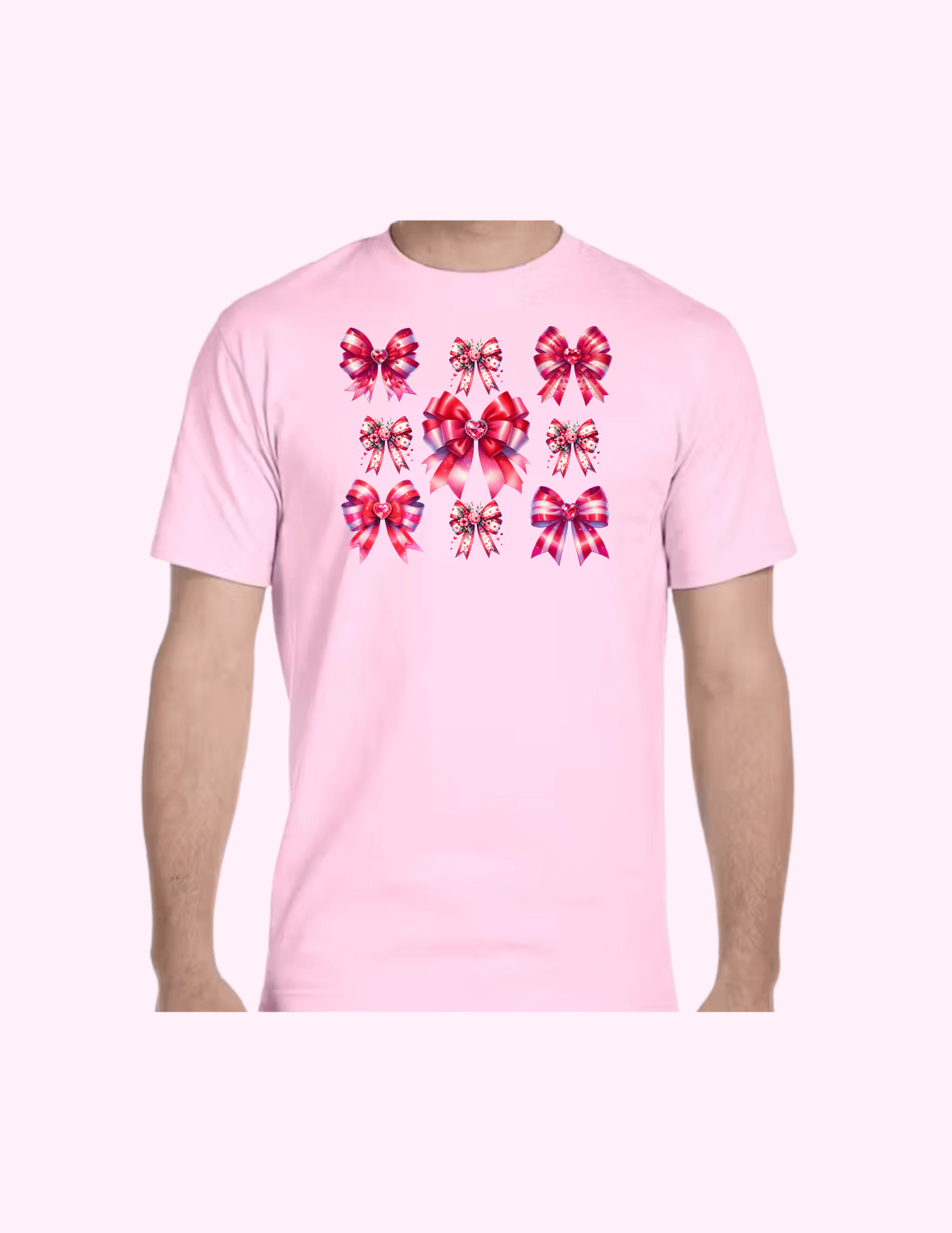Red Bows - Adult T-Shirt featuring unique artwork, perfect for personal style and expression.