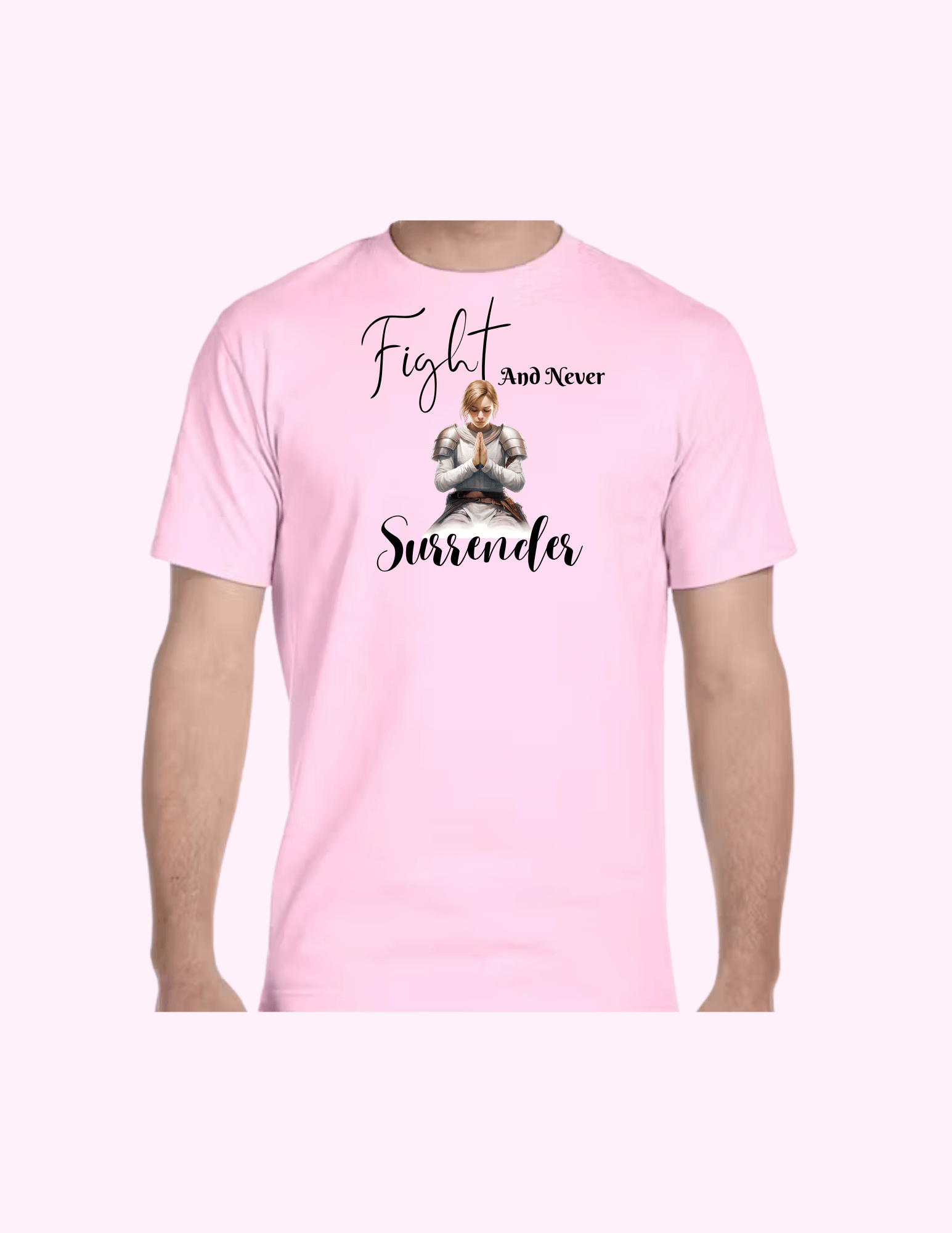 Fight And Never Surrender (Woman) - Adult T-Shirt featuring unique artwork, perfect for personal style and expression.
