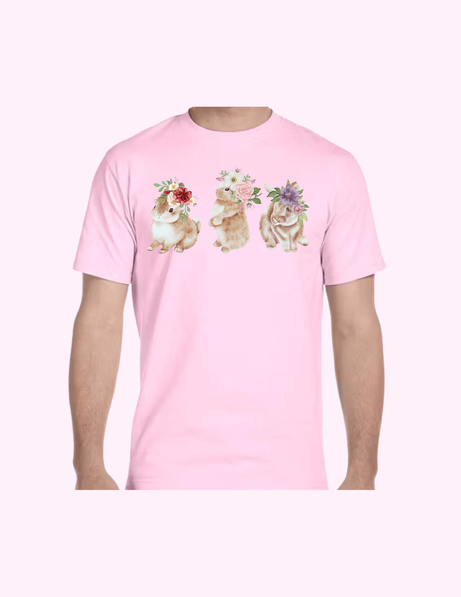 Spring Bunnies - Adult T-Shirt featuring unique artwork, perfect for personal style and expression.
