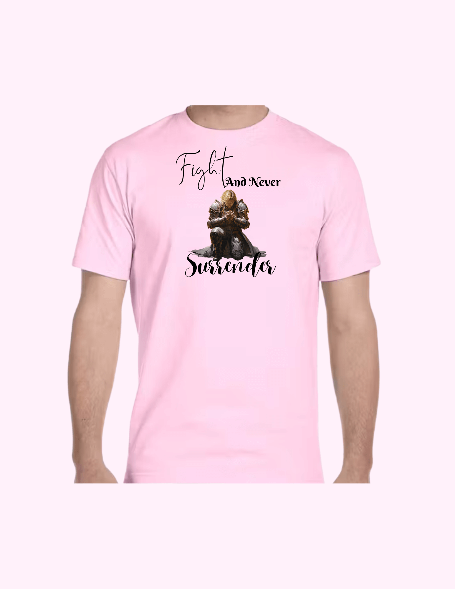 Fight And Never Surrender (Man) - Adult T-Shirt featuring unique artwork, perfect for personal style and expression.