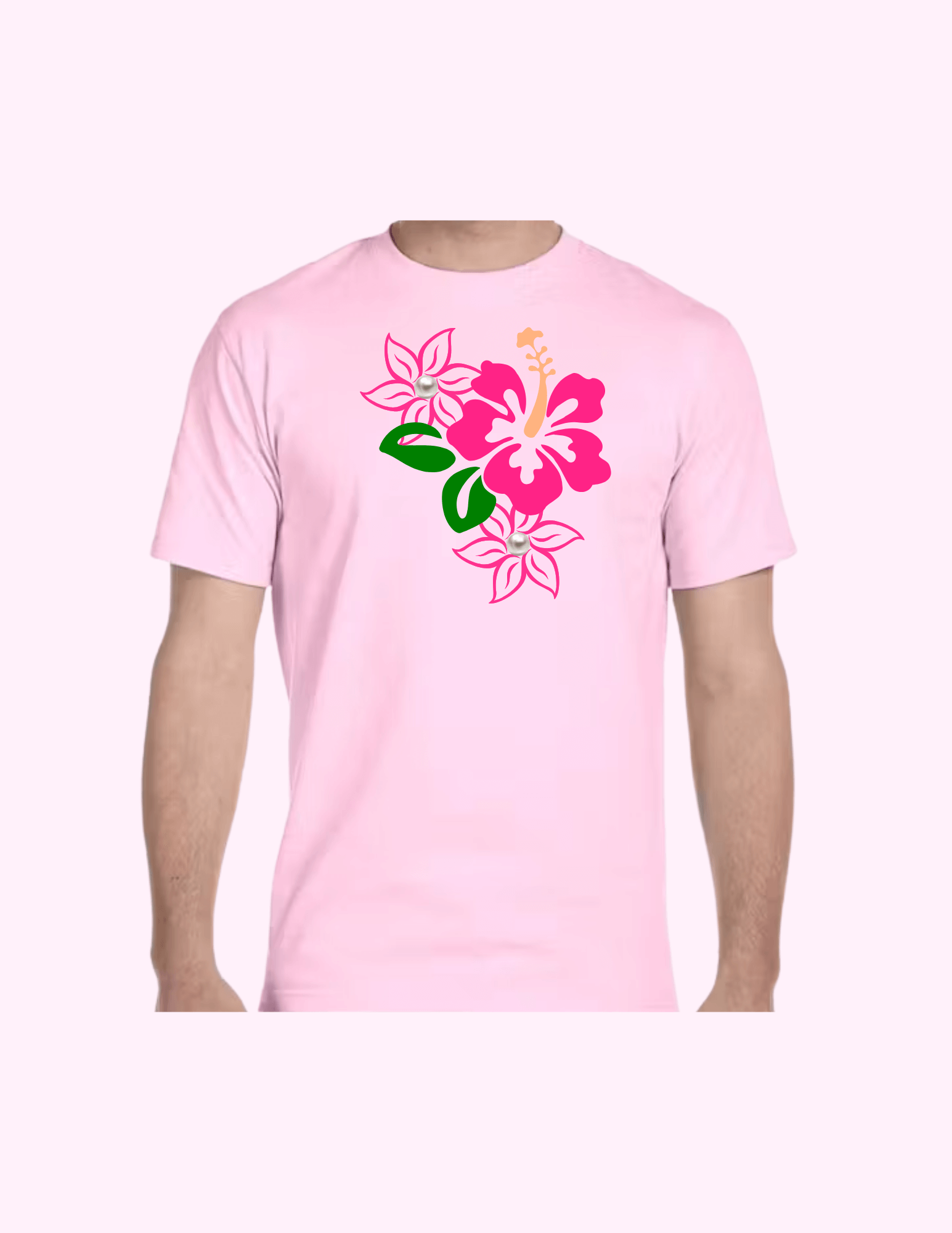 Caribbean Flower - Adult T-Shirt featuring unique artwork, perfect for personal style and expression.