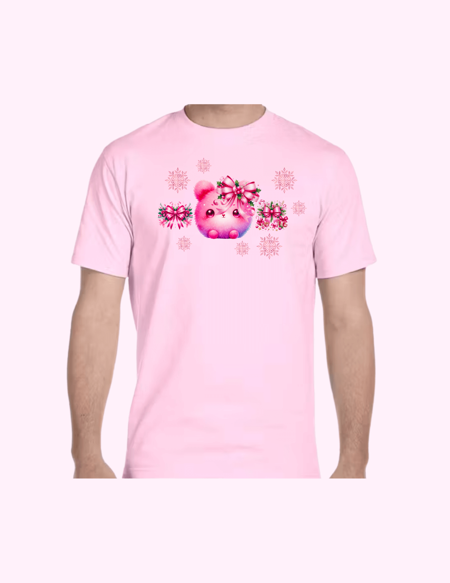 Fluffy Winter Bunny - Adult T-Shirt featuring unique artwork, perfect for personal style and expression.