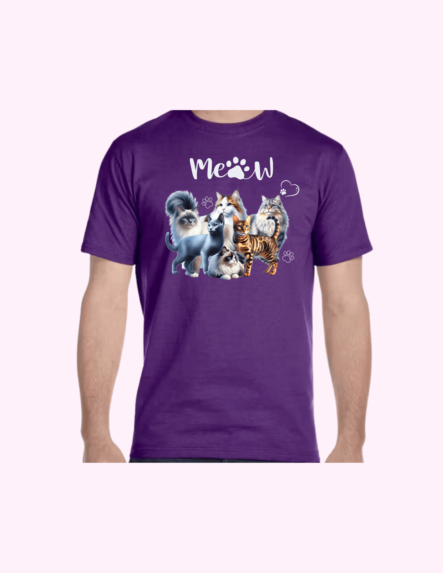 Cats - Adult T-Shirt featuring unique artwork, perfect for personal style and expression.