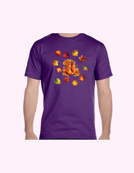 Autumn On Boots - Adult T-Shirt