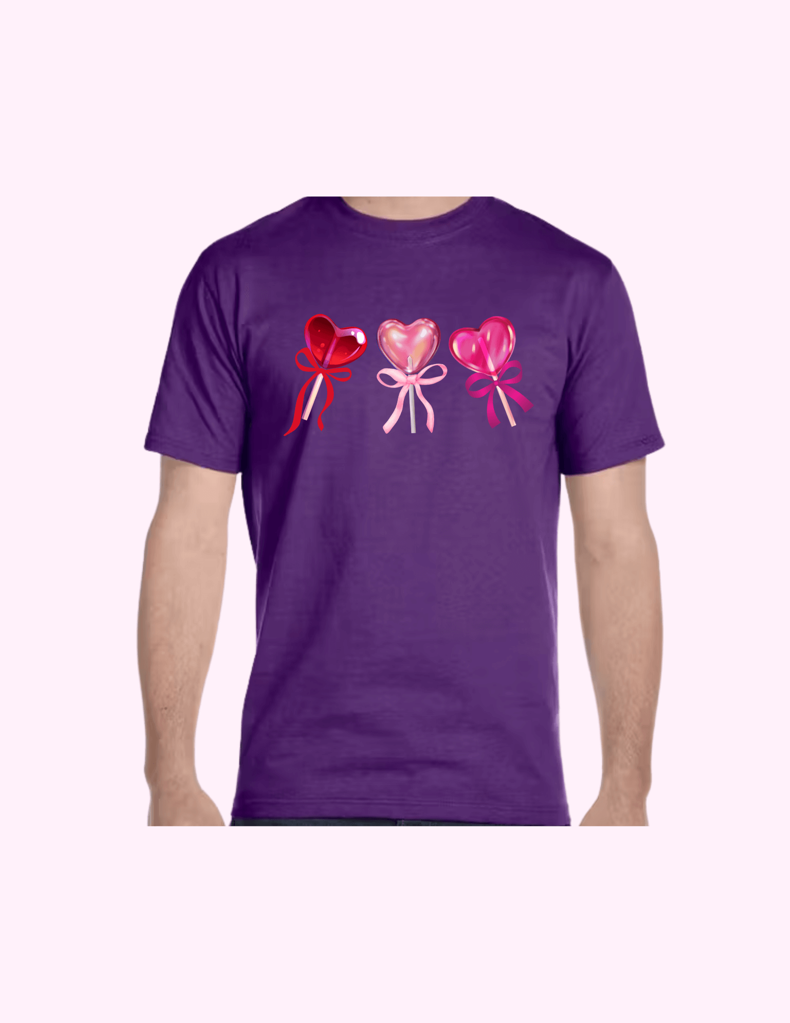 Lollypop Hearts - Adult T-Shirt featuring unique artwork, perfect for personal style and expression.
