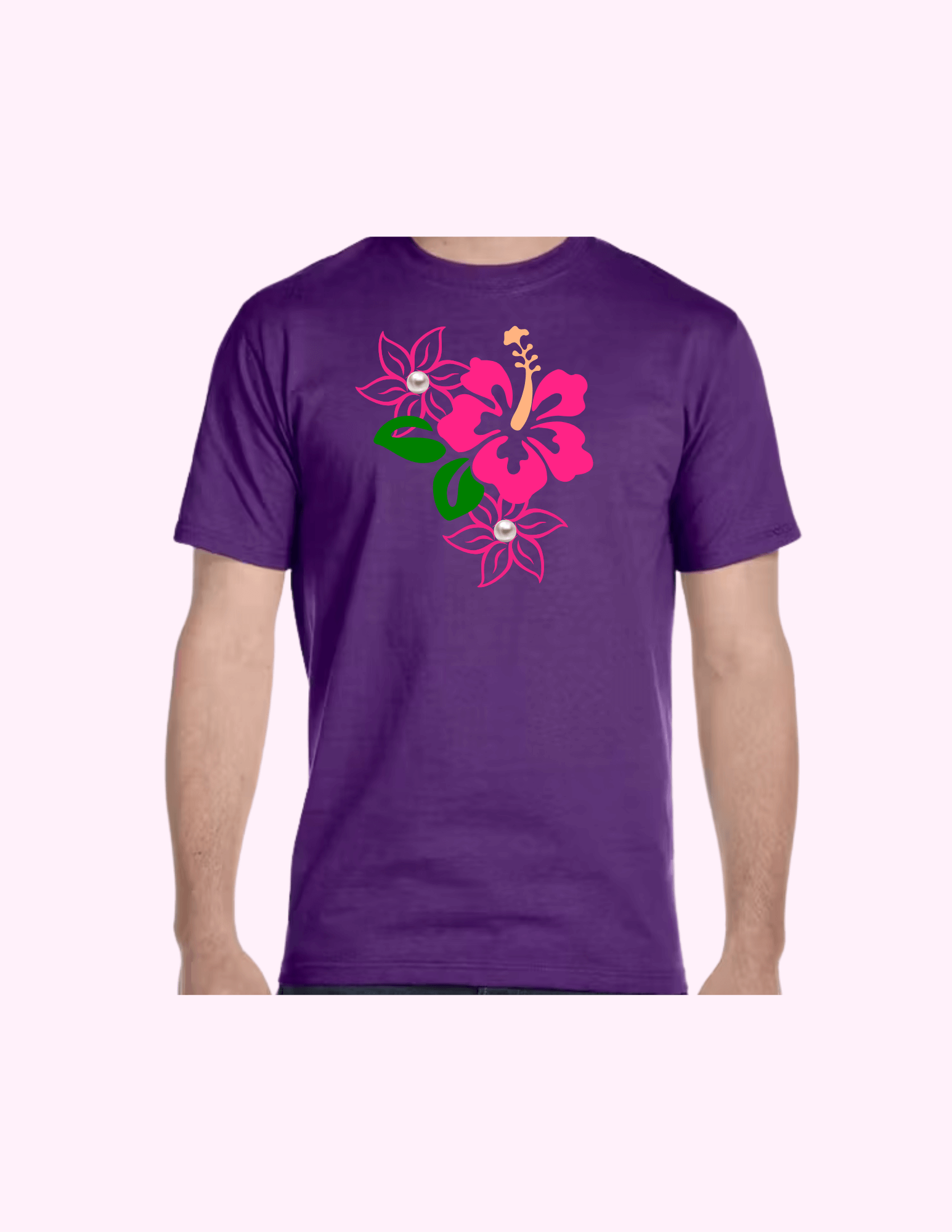 Caribbean Flower - Adult T-Shirt featuring unique artwork, perfect for personal style and expression.