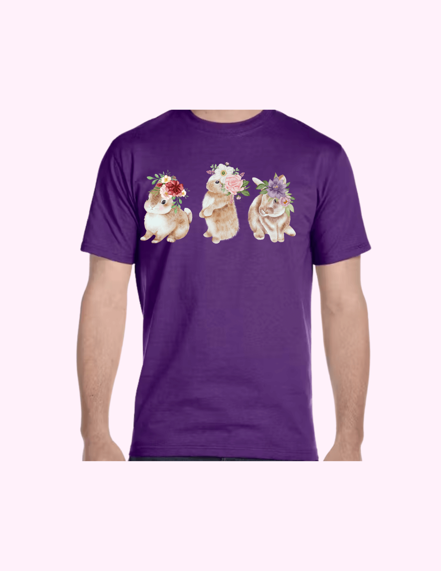 Spring Bunnies - Adult T-Shirt featuring unique artwork, perfect for personal style and expression.
