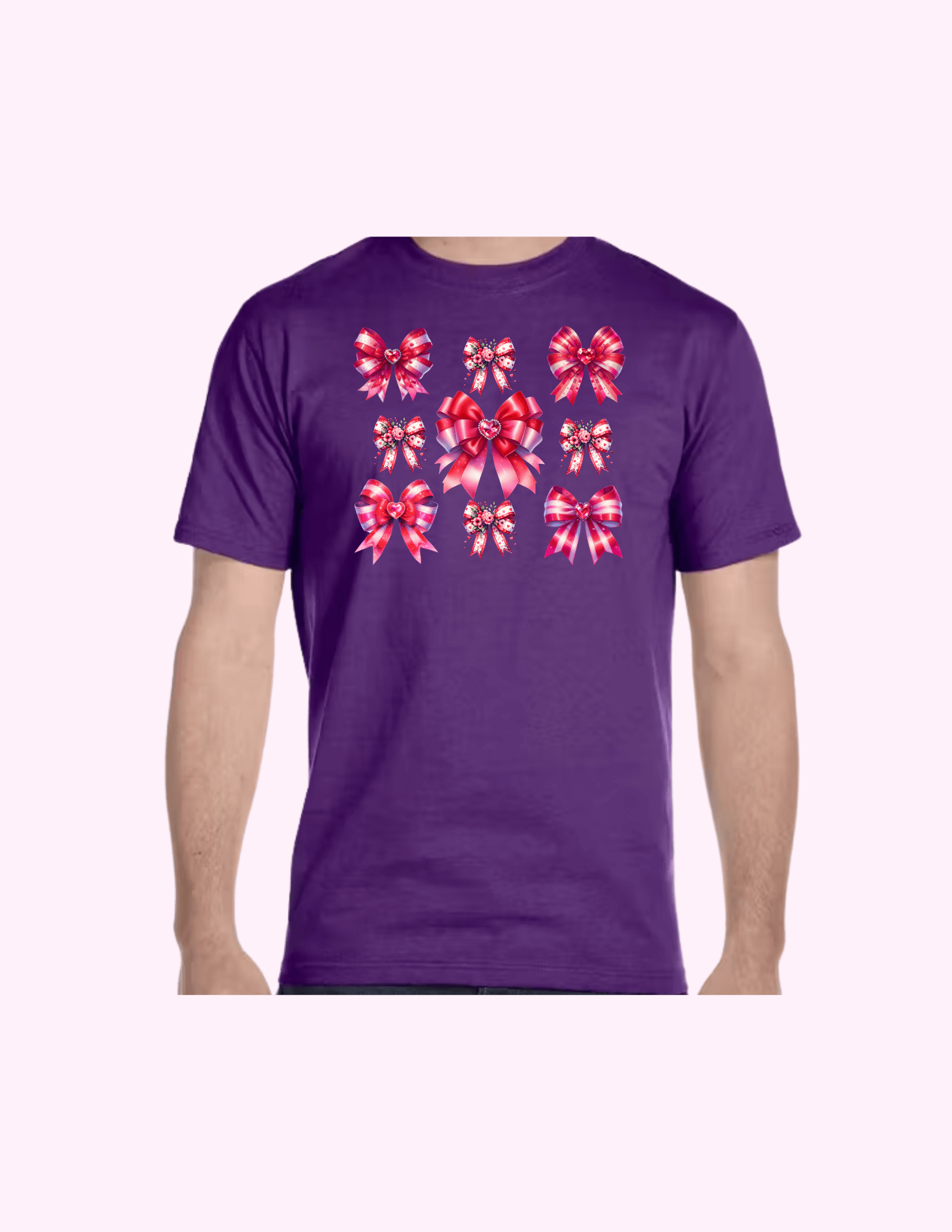 Red Bows - Adult T-Shirt featuring unique artwork, perfect for personal style and expression.