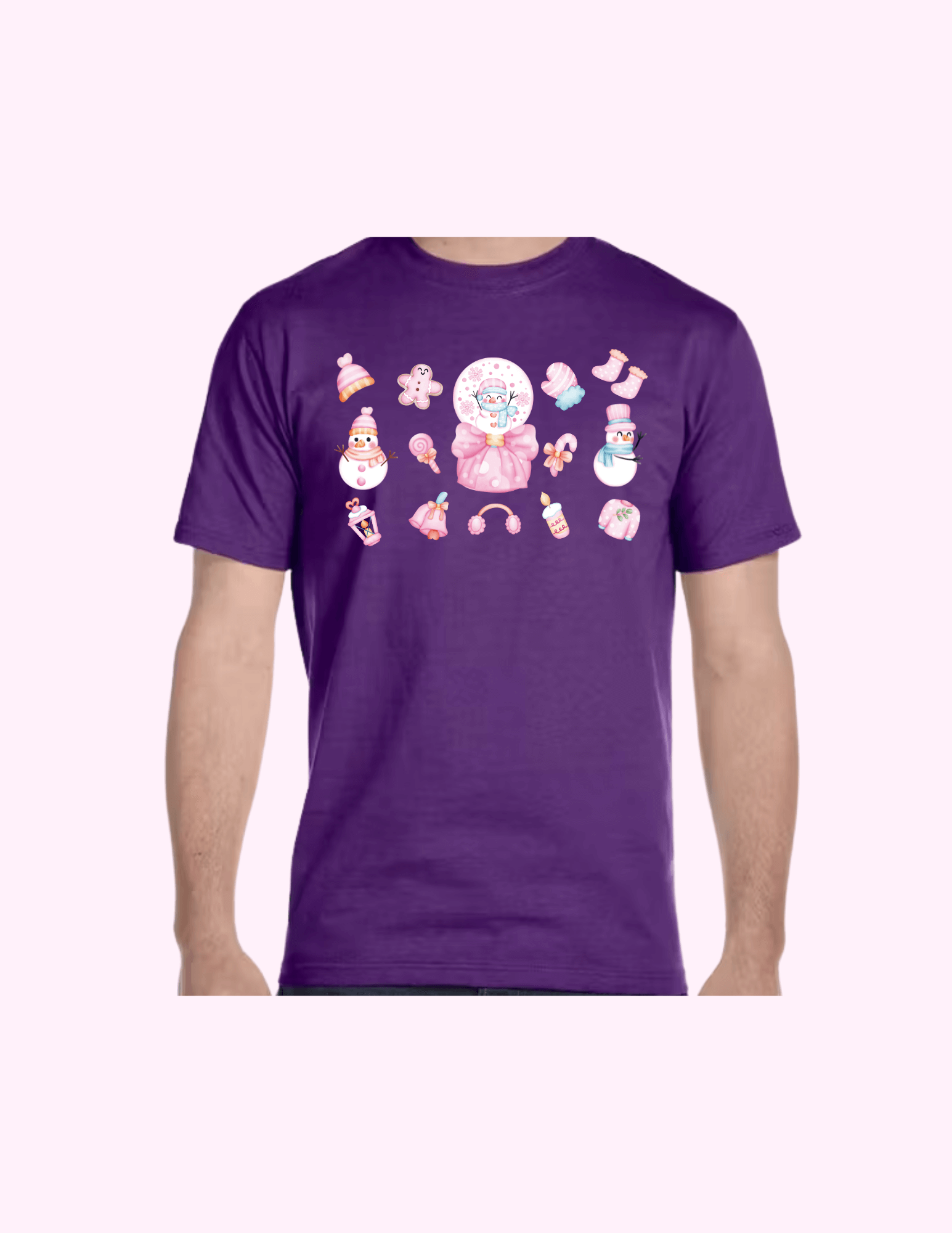 Pink Snow - Adult T-Shirt featuring unique artwork, perfect for personal style and expression.