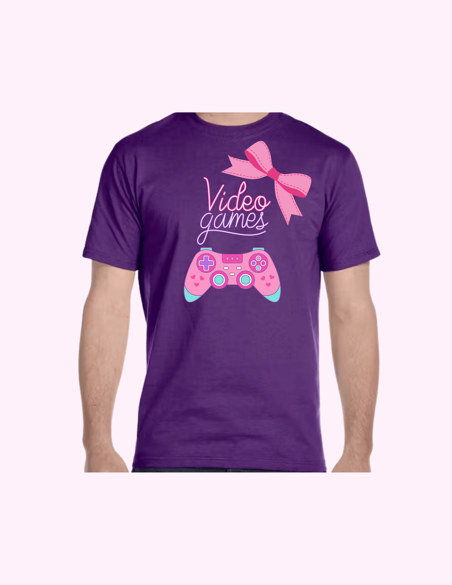 Video Game (Pink) - Adult T-Shirt featuring unique artwork, perfect for personal style and expression.
