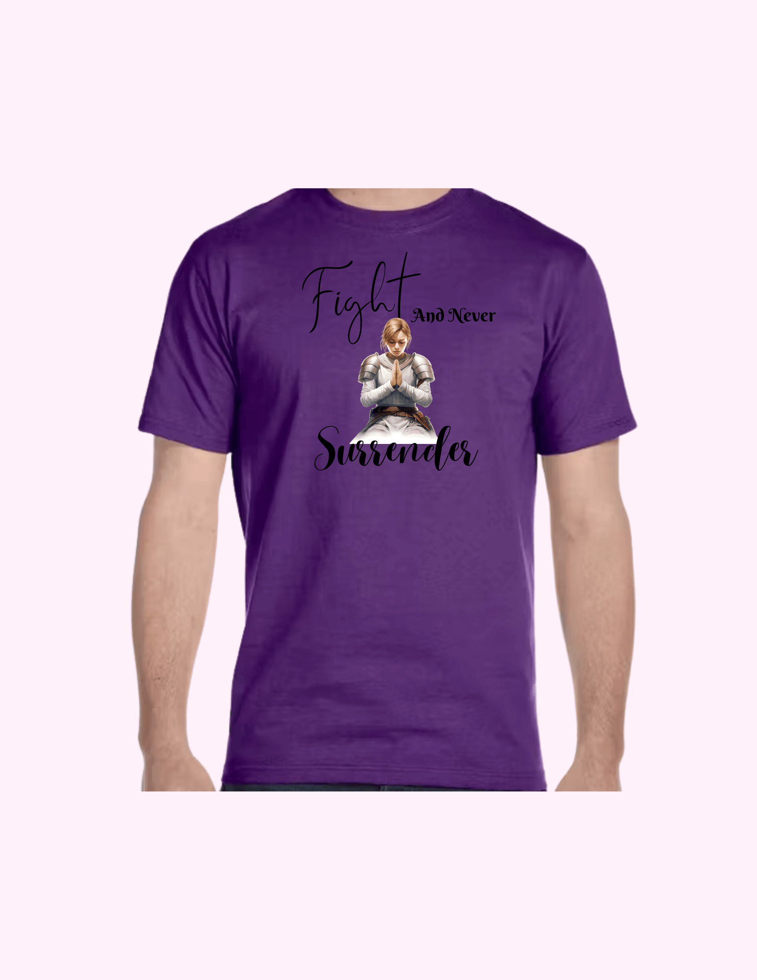 Fight And Never Surrender (Woman) - Adult T-Shirt featuring unique artwork, perfect for personal style and expression.