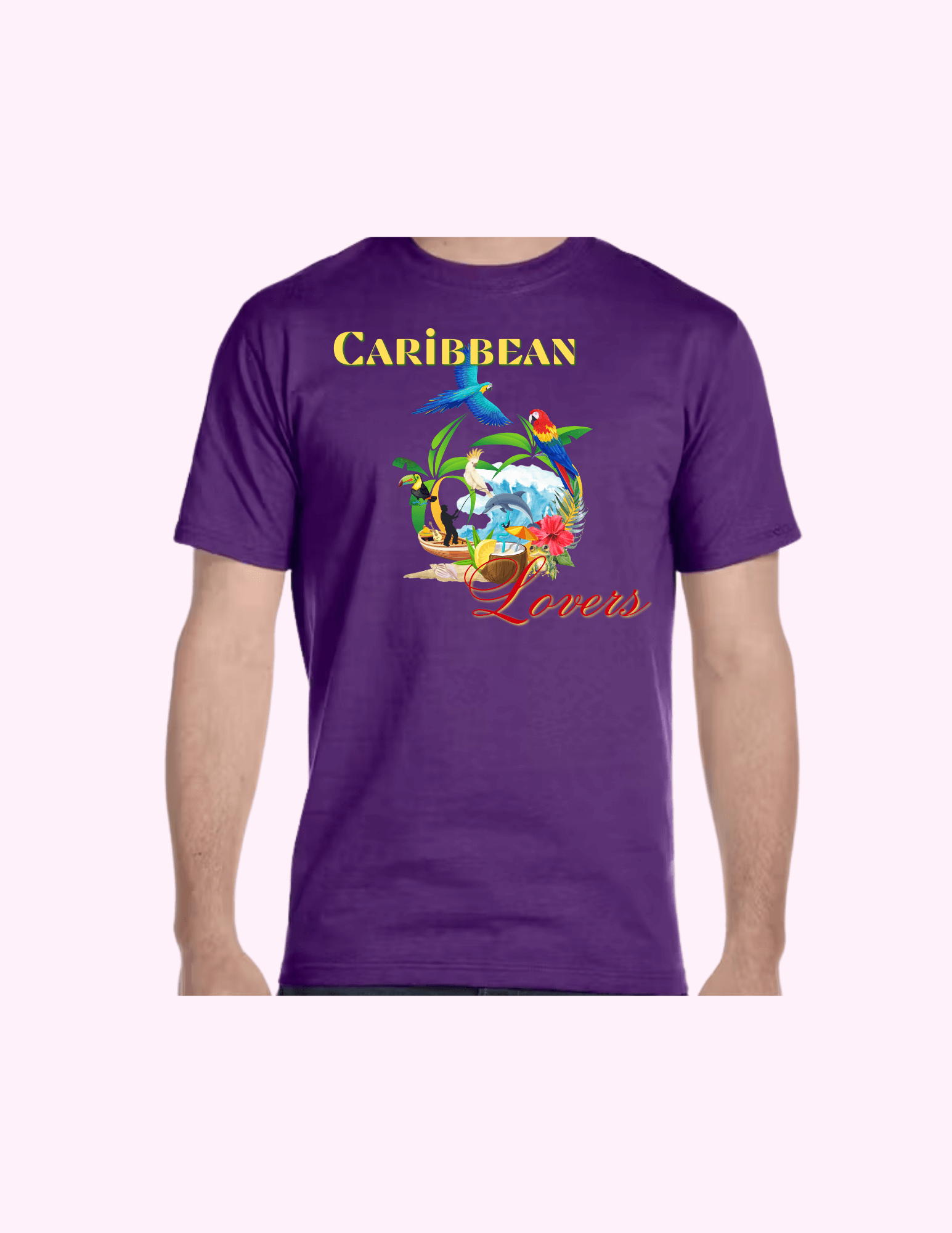 Caribbean Lovers - Adult T-Shirt featuring unique artwork, perfect for personal style and expression.