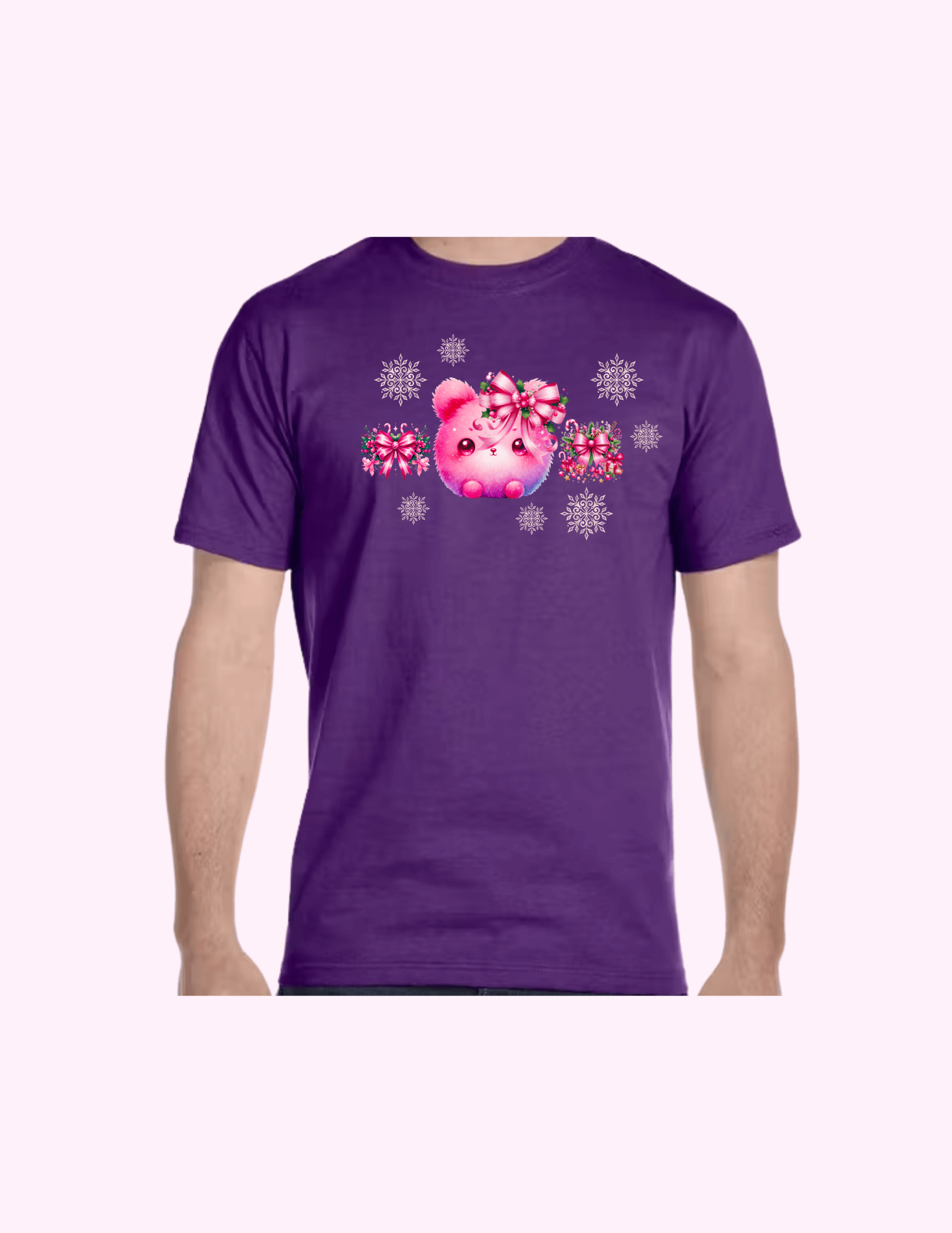 Fluffy Winter Bunny - Adult T-Shirt featuring unique artwork, perfect for personal style and expression.