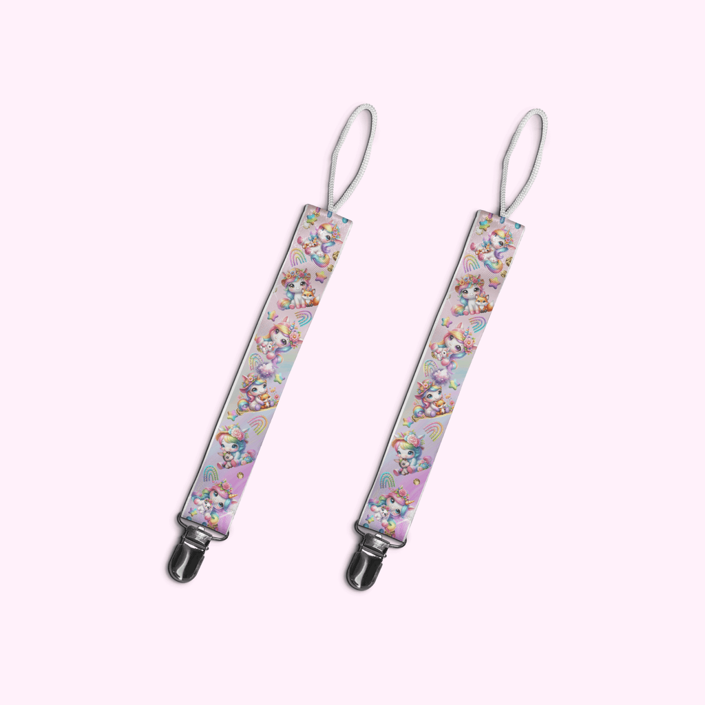 Unicorn - Baby Pacifier Clip Holder featuring unique artwork, perfect for personal style and expression.
